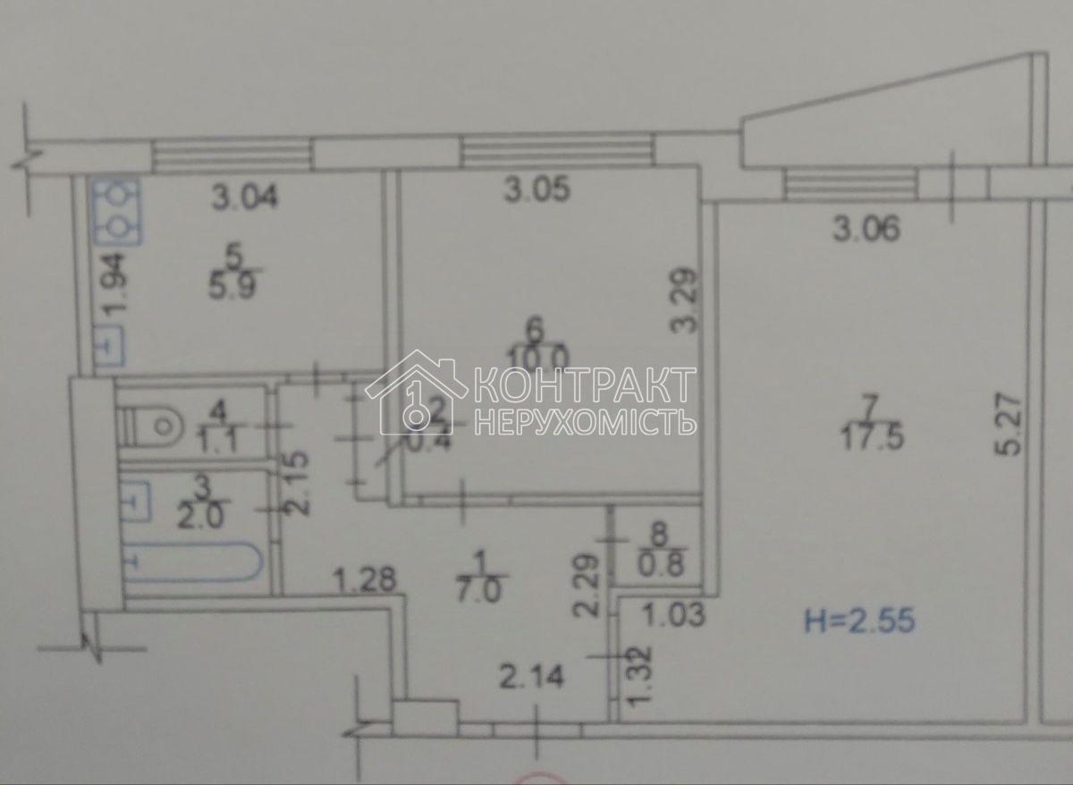 Продам 2к. кв. по ул.Гвардейцев Широнинцев, 605 м-н Салтівки