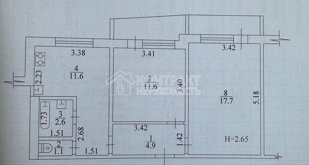 Продам 2 к квартиру Салтовка 607 мкр
