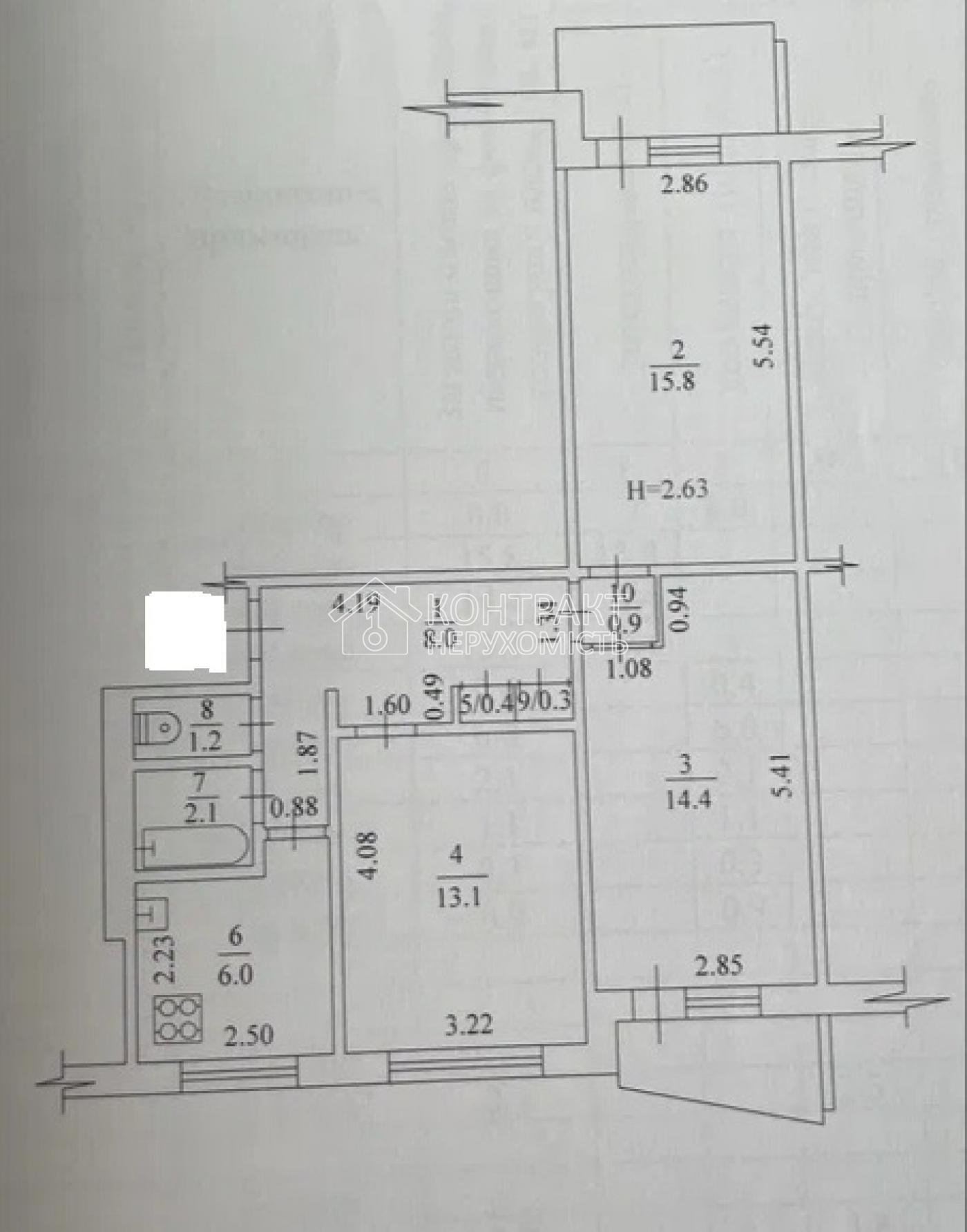 Продам 3к квартиру Холодная Гора