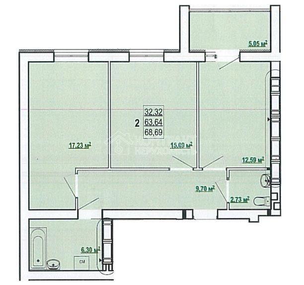 Продається 2-х кім. кв.65 кв.м Новострой!!!