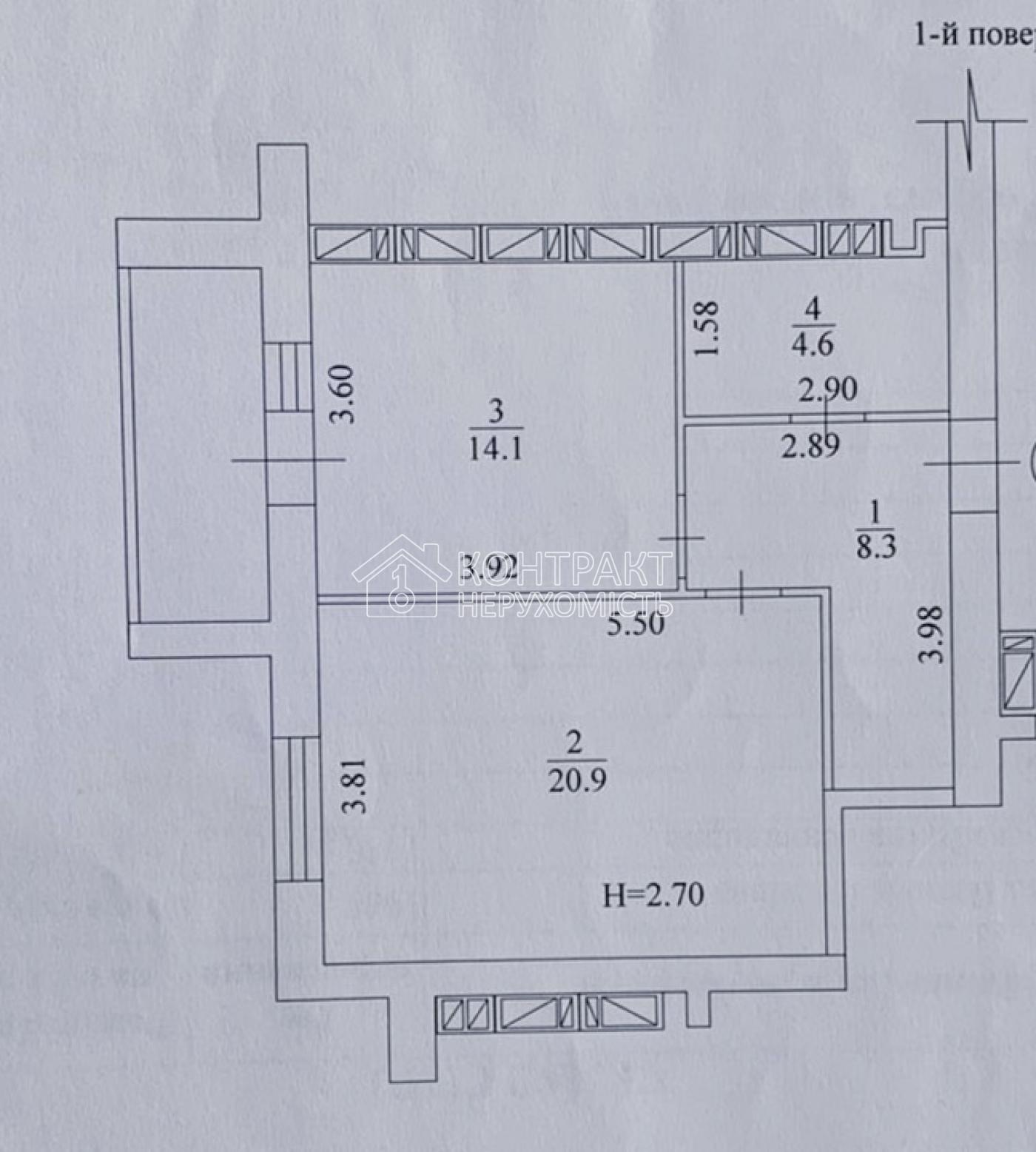 Продам 1к ( 51,4м2) квартиру ЖК Рогатинский