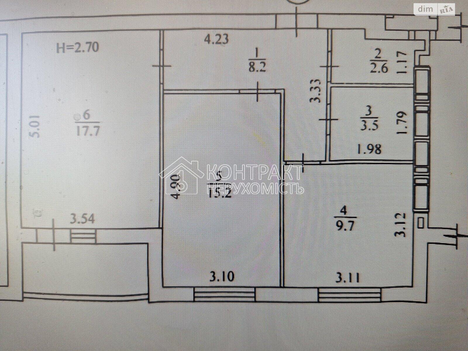 Продажа 2к квартири 60.8 кв. м на вул. Борткевича 13