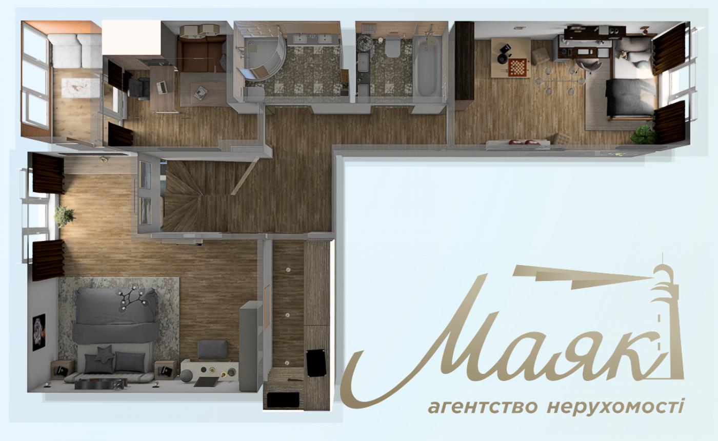 Продаж дворівневої 5-кімнатної квартири по вул. Клеманська 3 у ЖК Sister