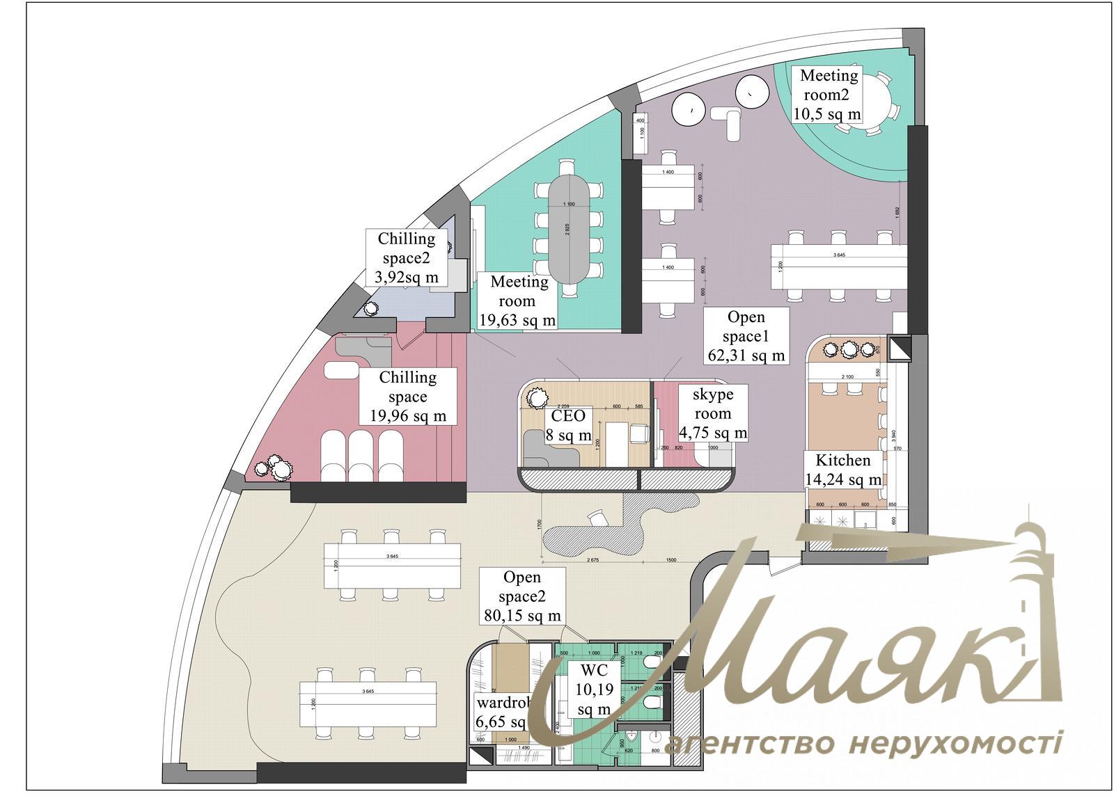 Office for rent 250m2 Kiev Pechersk