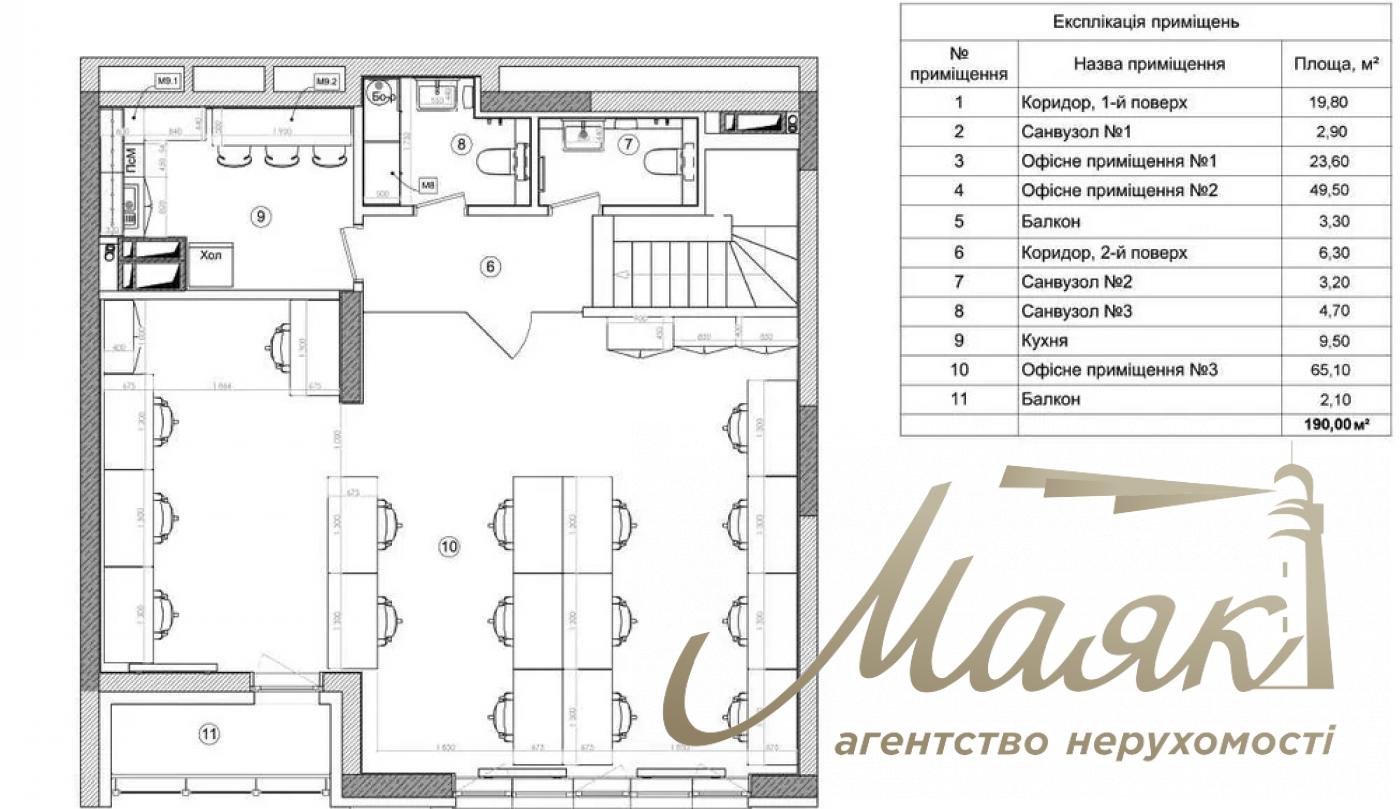 Оренда офісу 190м2, Голосіївський р-н, вул. Антоновича