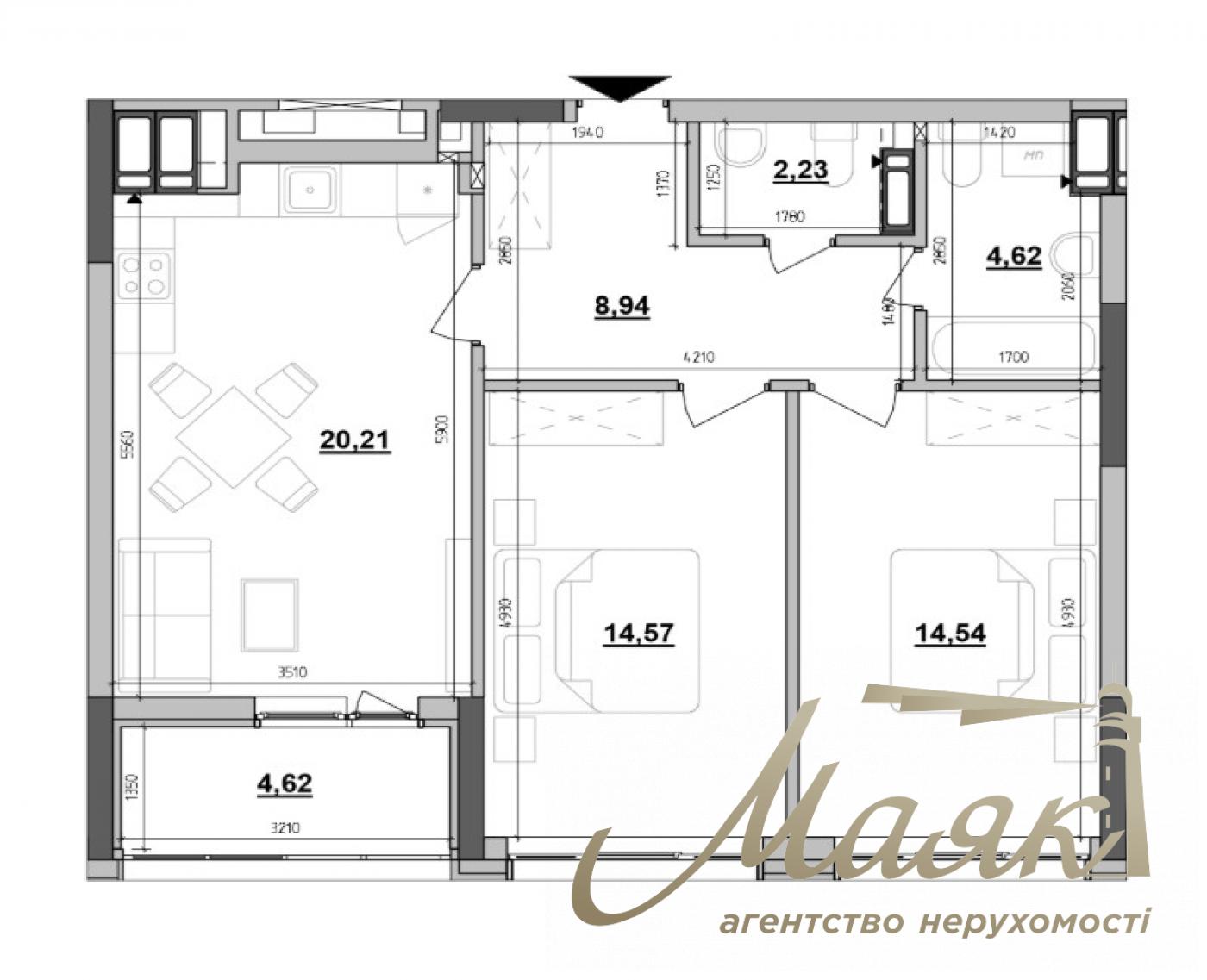 For sale 2-bedroom apartment in Residential Complex Maxima Residence, Maxima Residence, Konovalets St., Pechersk