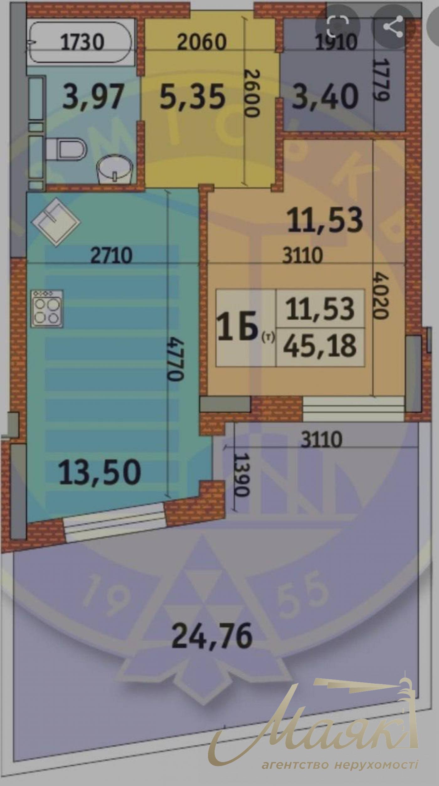 Продаж 2-кімнатної квартири в ЖК "Італійський квартал",Оболонський район