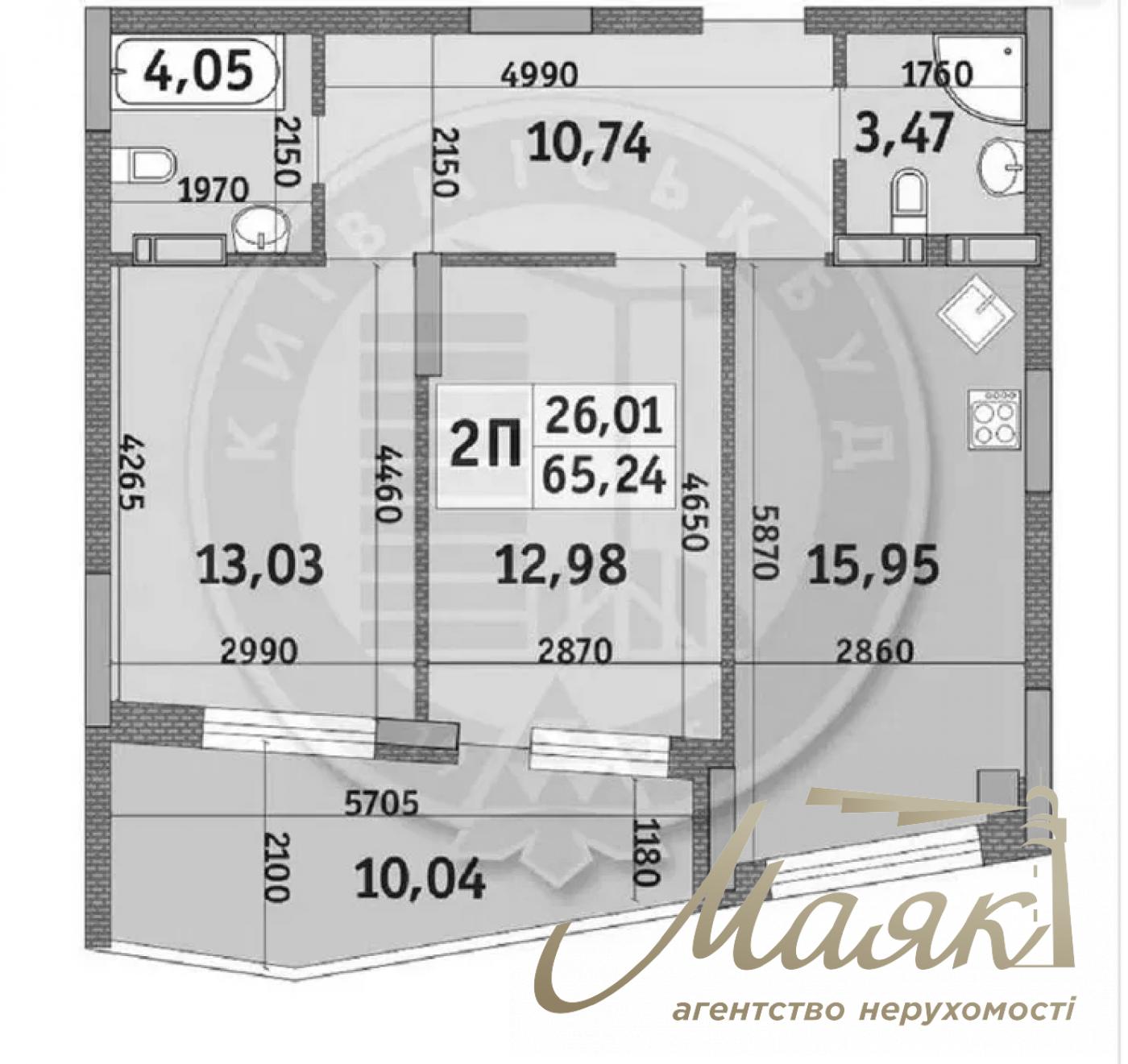 Продаж 2-х кімнатної квартири в ЖК Італійський квартал, Оболонський район.