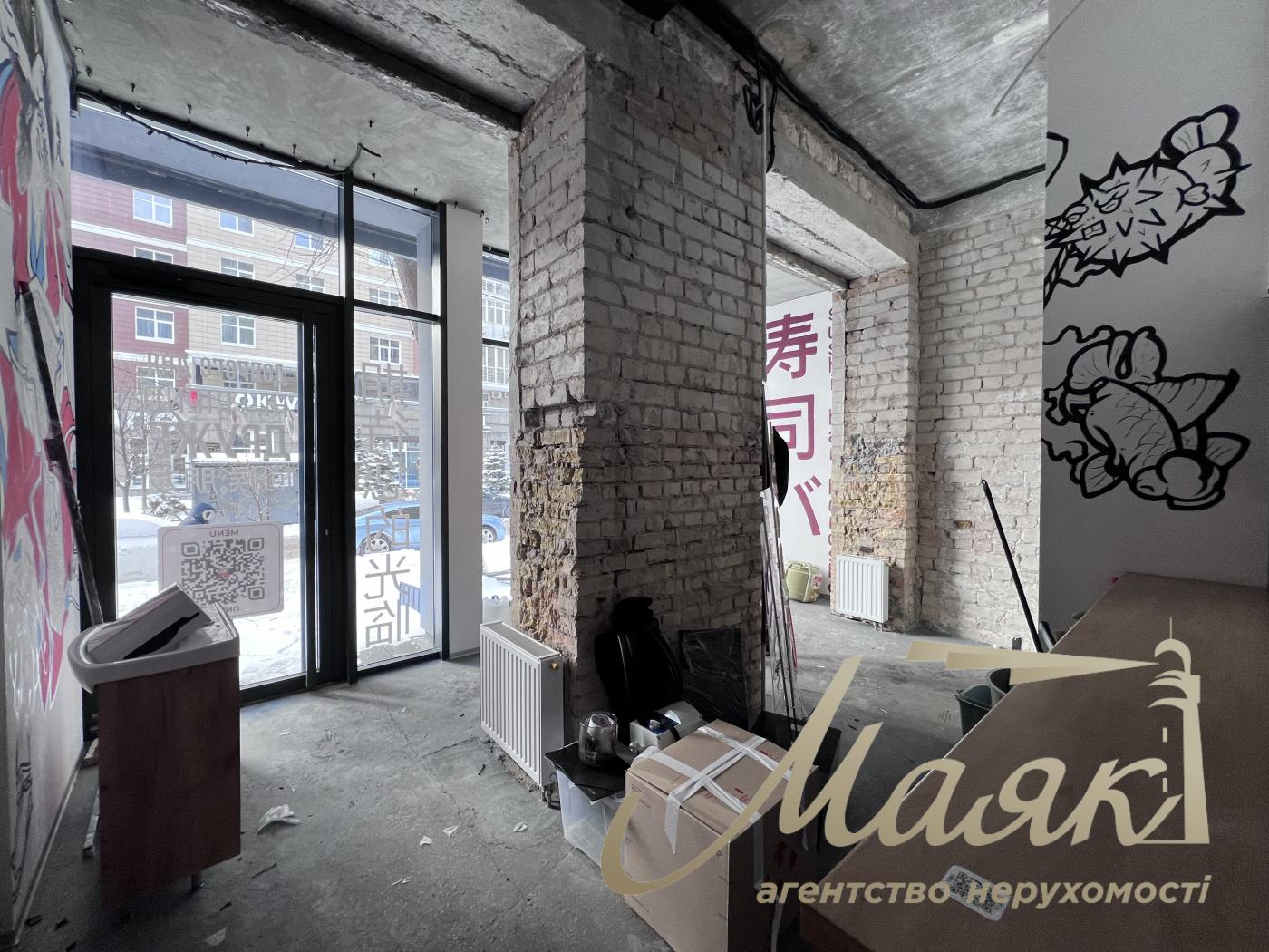 Оренда фасадного приміщення 30 м² 15 кВт окрема витяжка перший поверх