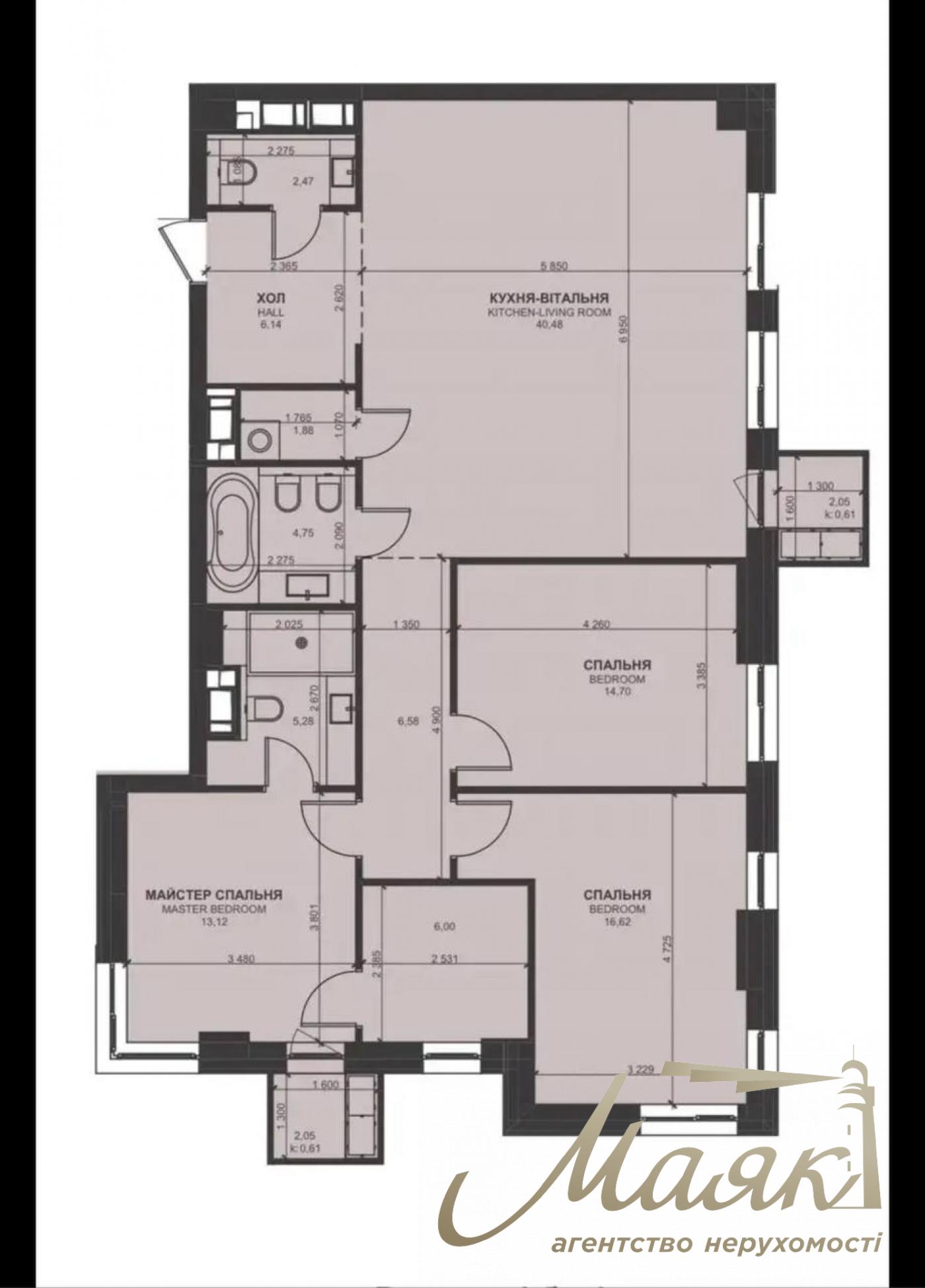 Продаж 3-кімнатної квартири 120м2 ЖК TRIIINITY, Печерський