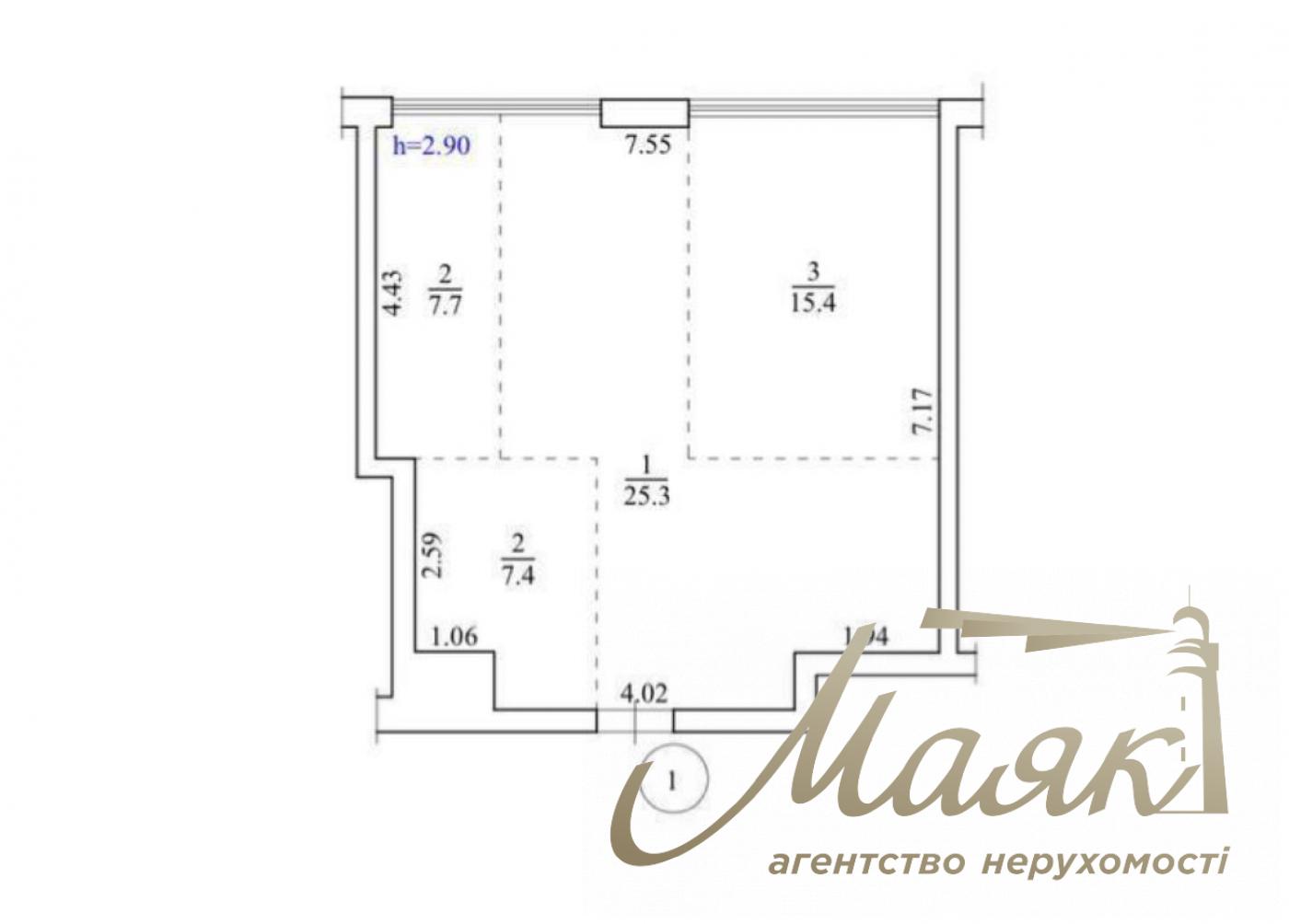 Продаж 1к квартири, 56м2, ЖК Бульвар Фонтанів!