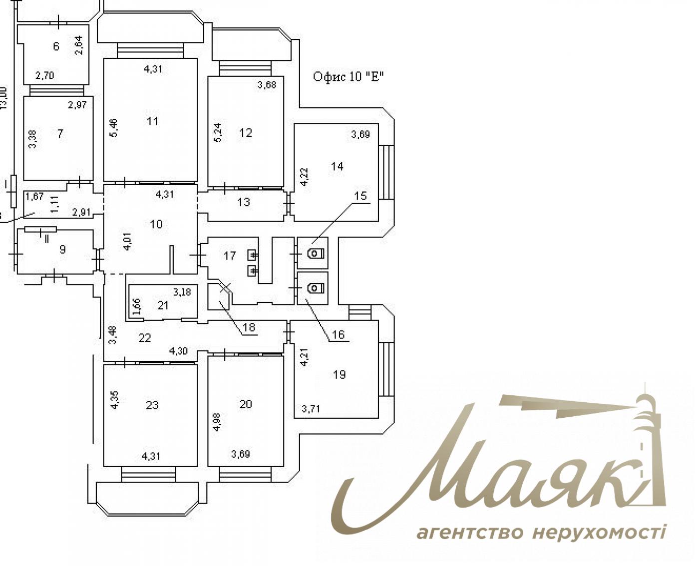 Аренда офиса 234м2 БЦ Horizon Office Towers ул. Шевковичная Печерский район Центр