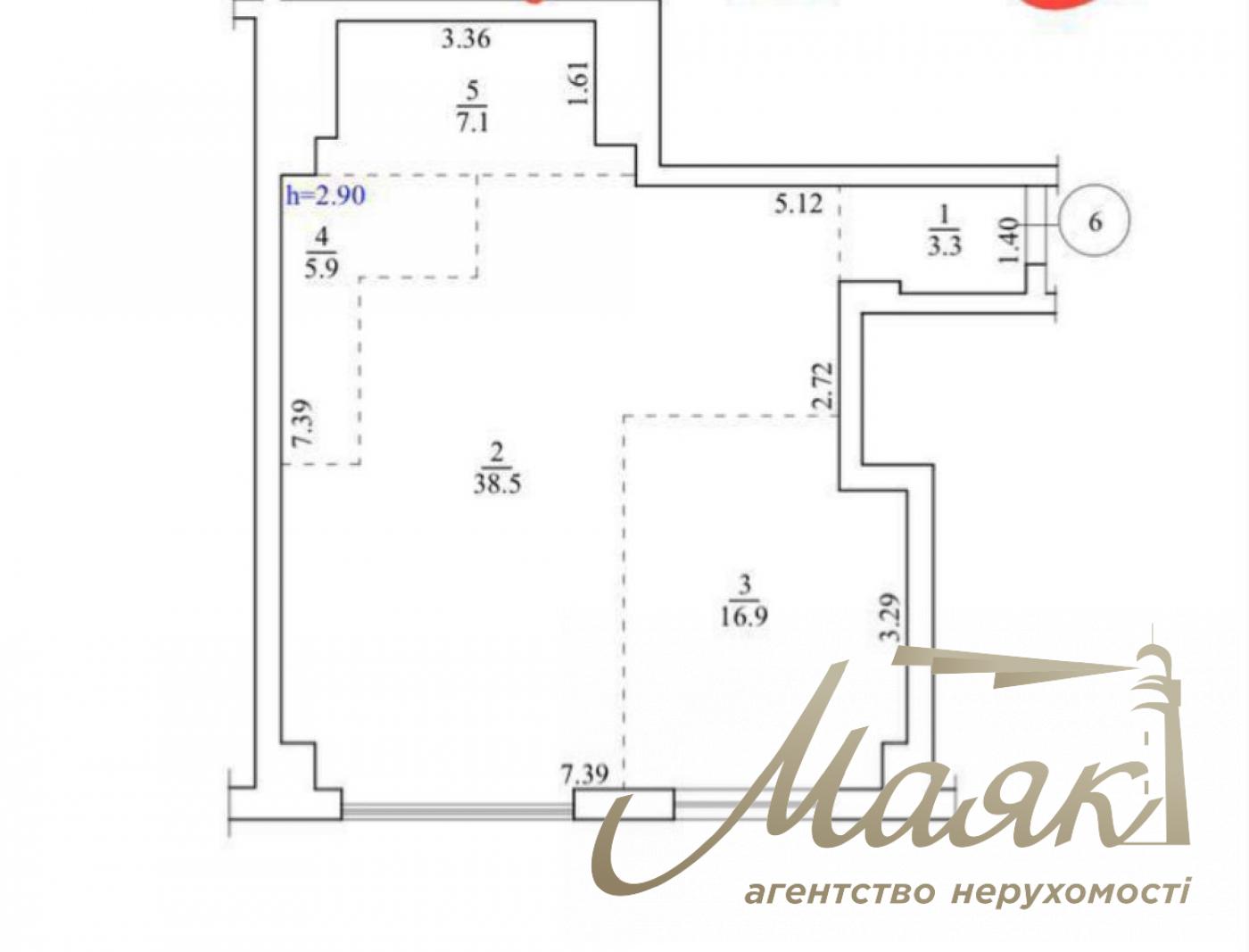 Продаж 2к квартири 71.7м2, ЖК Бульвар Фонтанів!