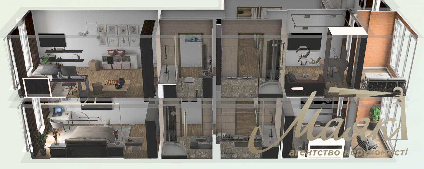 Продаж дворівневої 5-кімнатної квартири по вул. Клеманська 3 у ЖК Sister