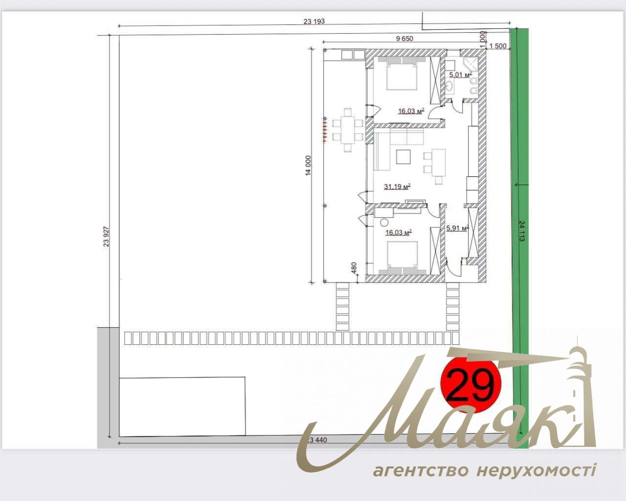 Оренда одноповерхового будинку площею 110 м², Підгорці