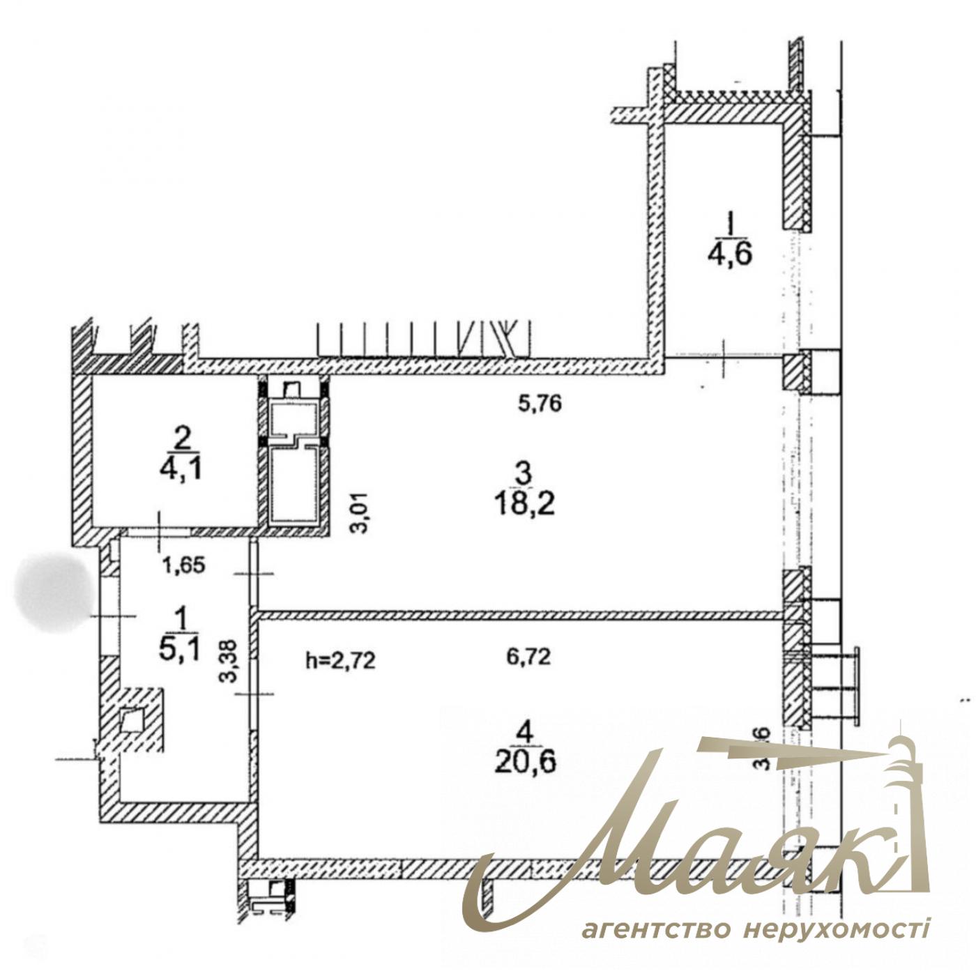 Продаж 1к квартири, 52м2, ЖК Нордика