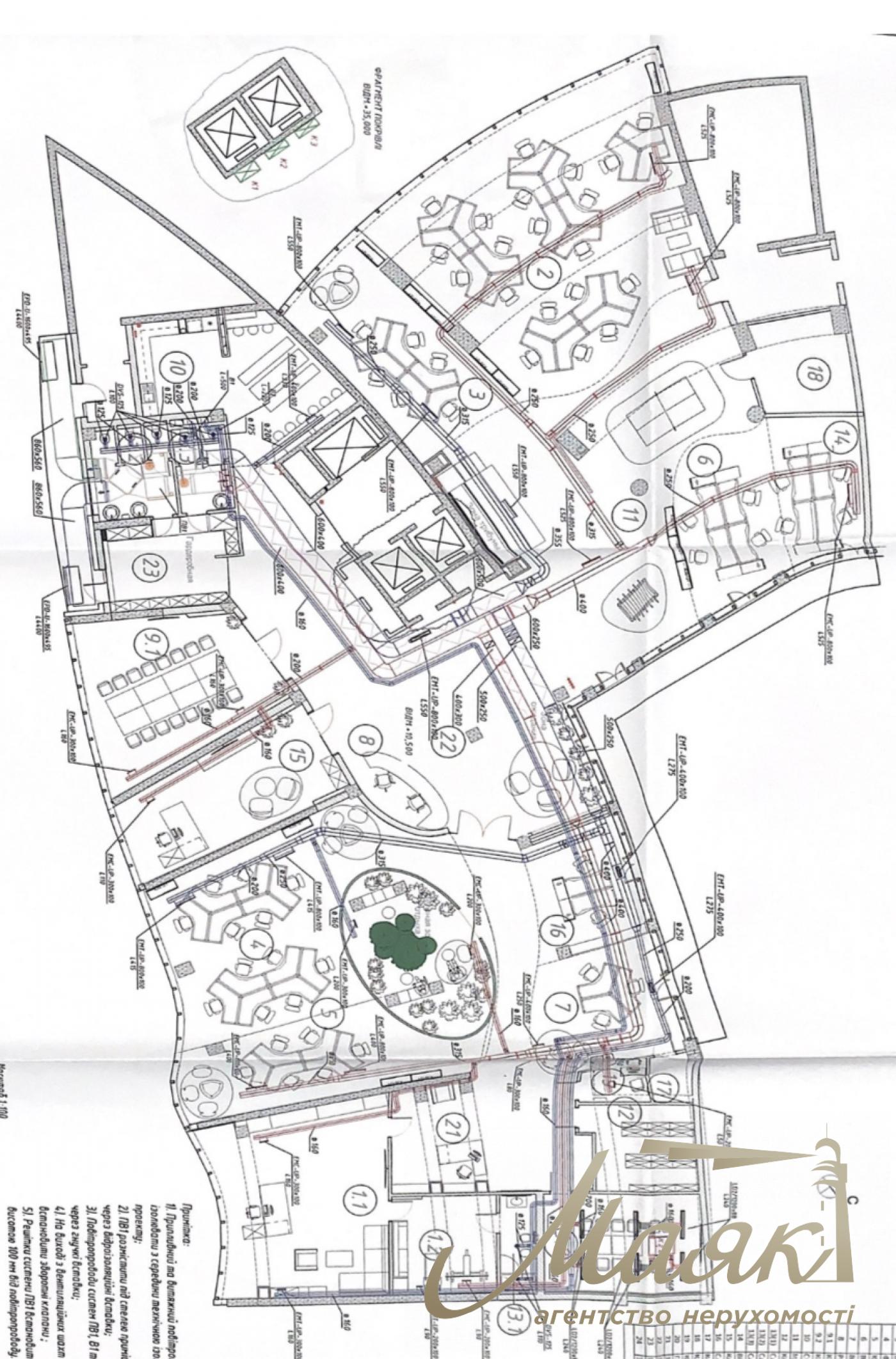 Оренда офісу 1000 кв.м в БЦ Хвиля (Wave) вул. Коновальця 36Д
