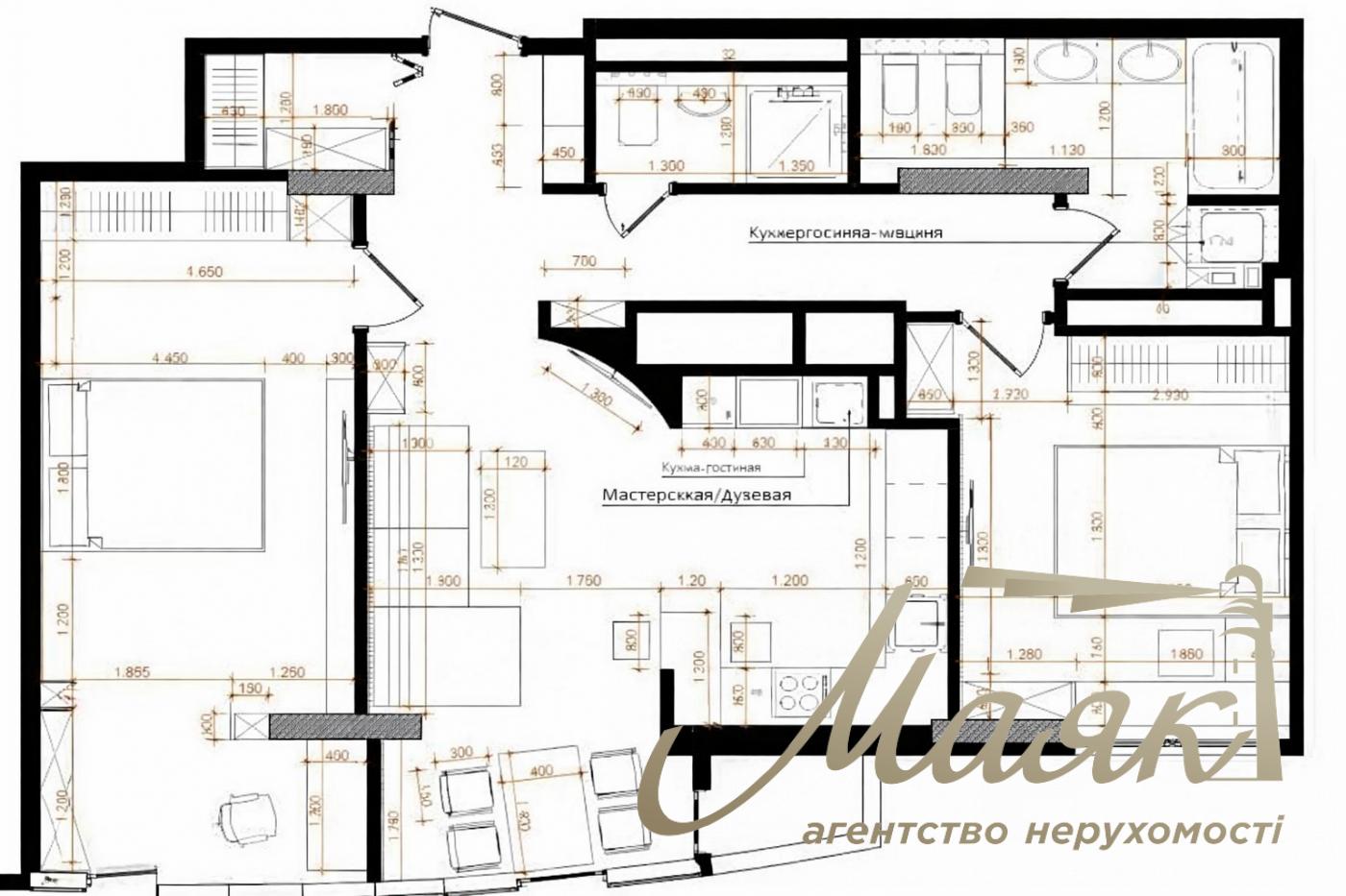 Оренда 3-кімнатної квартири в ЖК Престиж Хол, 92м², Печерський район, Київ