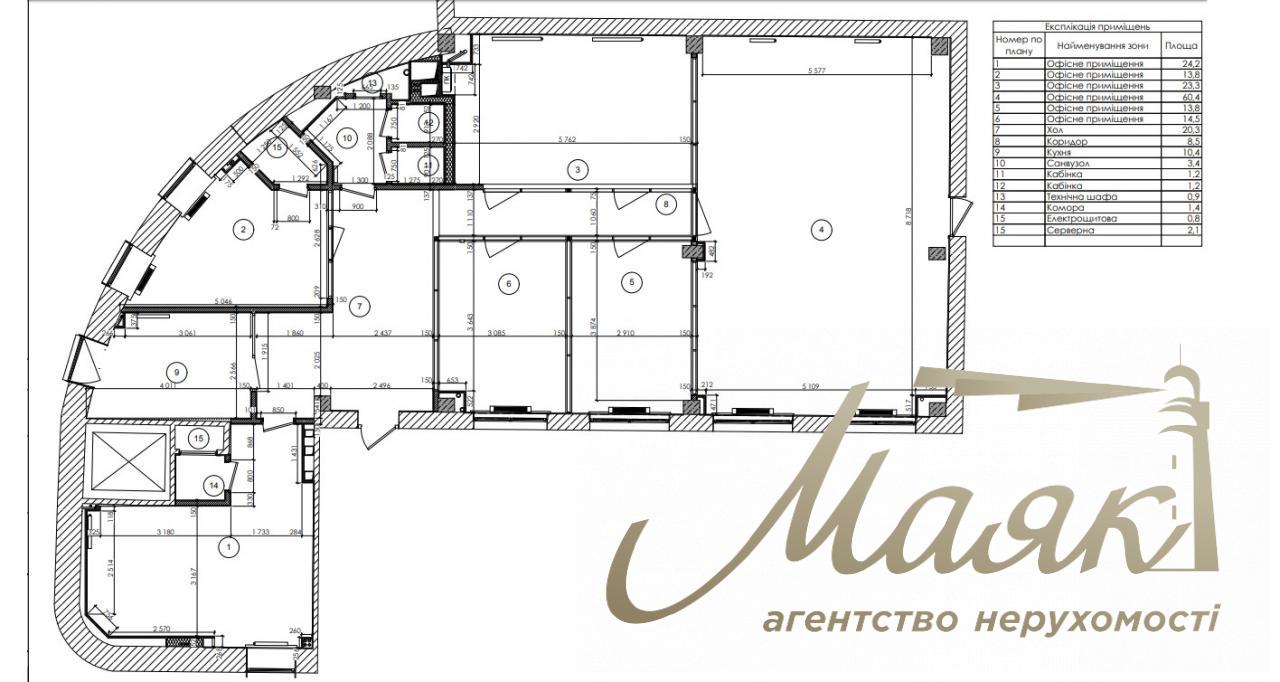 Office space for rent, brand-new, 240 m², near the Dvorets Sporta metro station