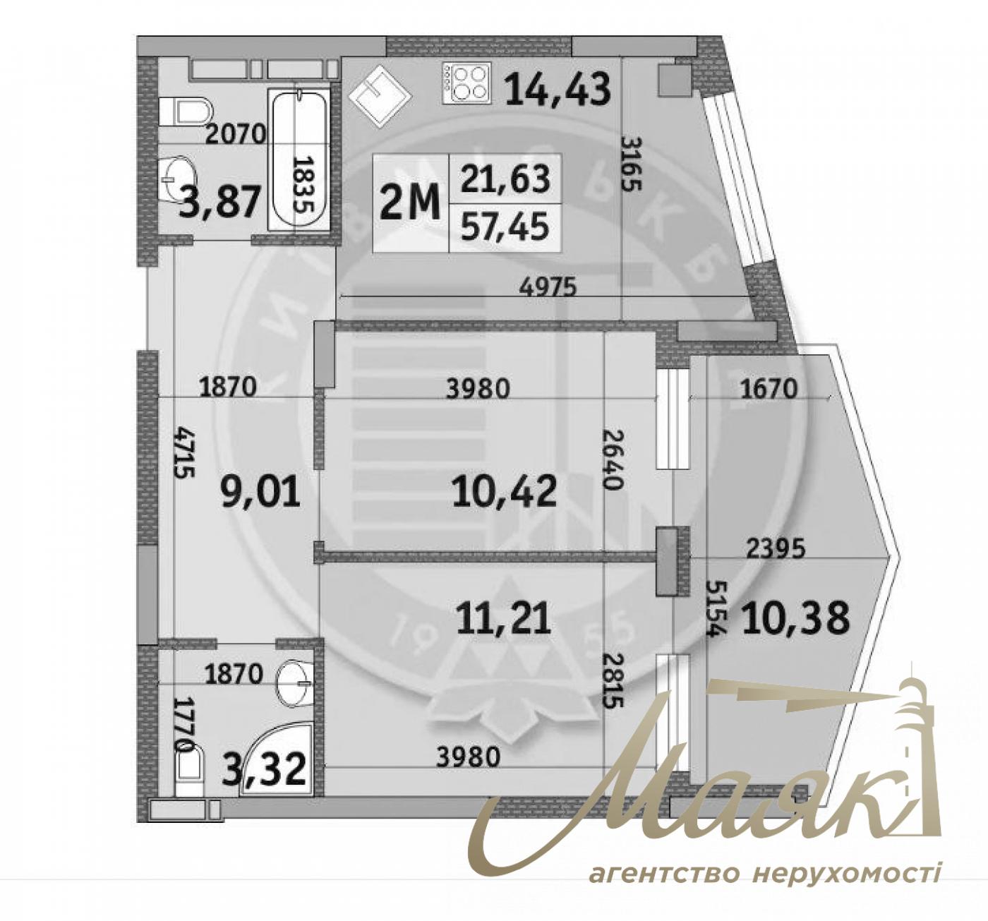 Продажа 3х-комнатной квартиры 74м2 в ЖК « Итальянский квартал » Оболонский район