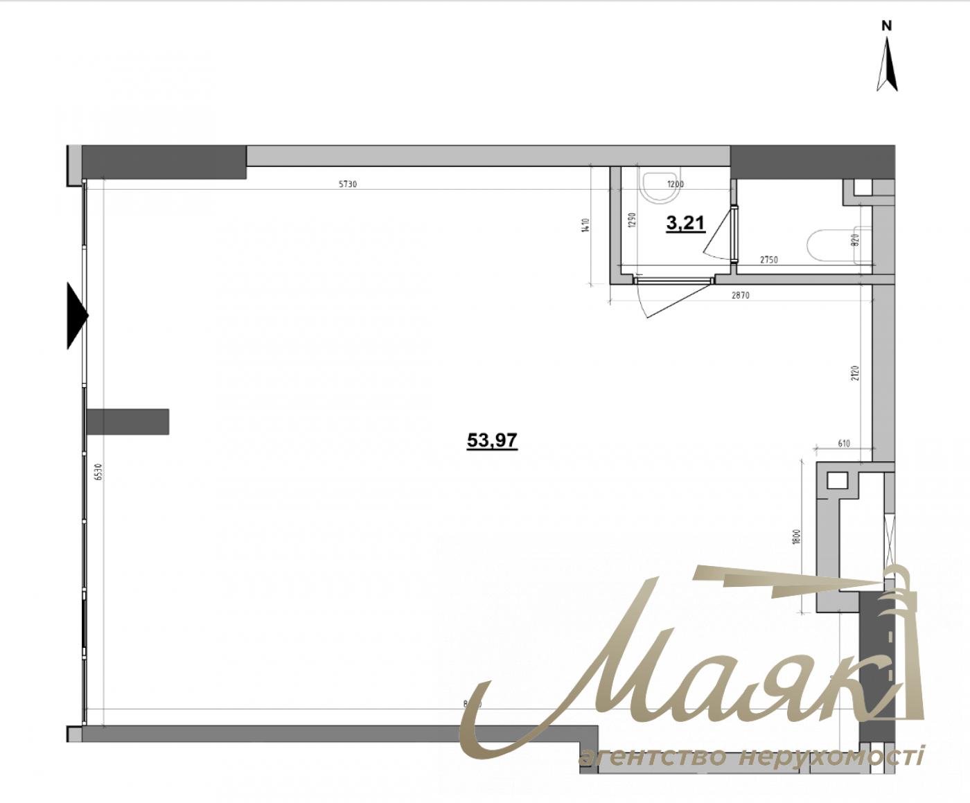 Продаж комерційного приміщення площею 57,18 м² у ЖК «Maxima Residence», Нижній Печерськ, Київ