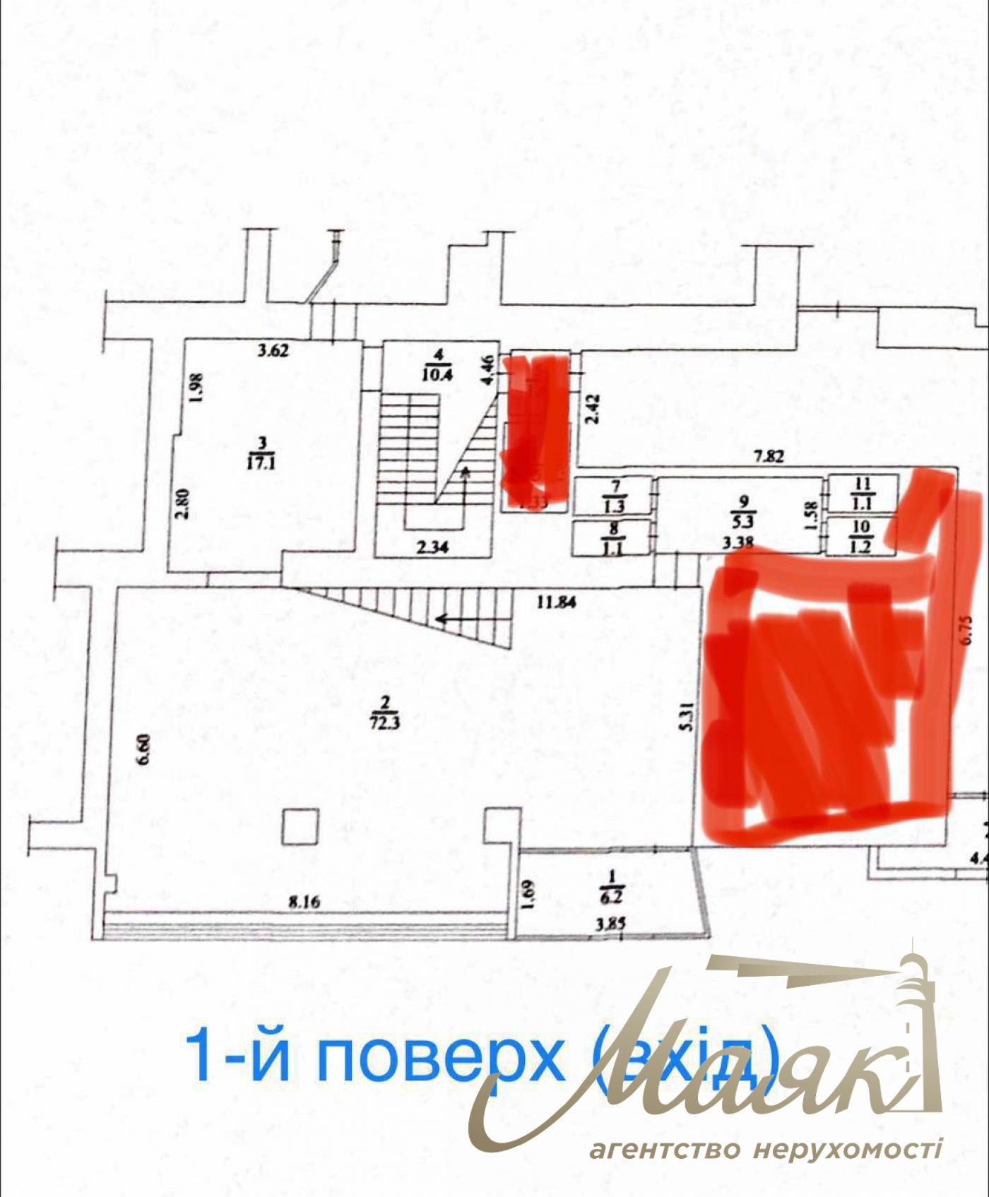 Оренда фасадного приміщення 300м2. бул. Тараса Шевченка Бессарабка,