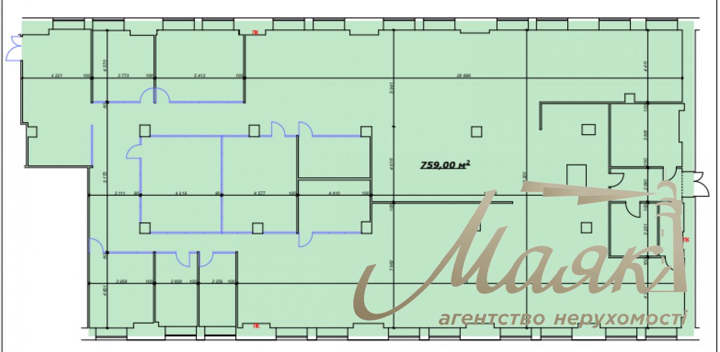 Office for rent 271m2 BC Horizon Park 12 Amosova str. Solomenka
