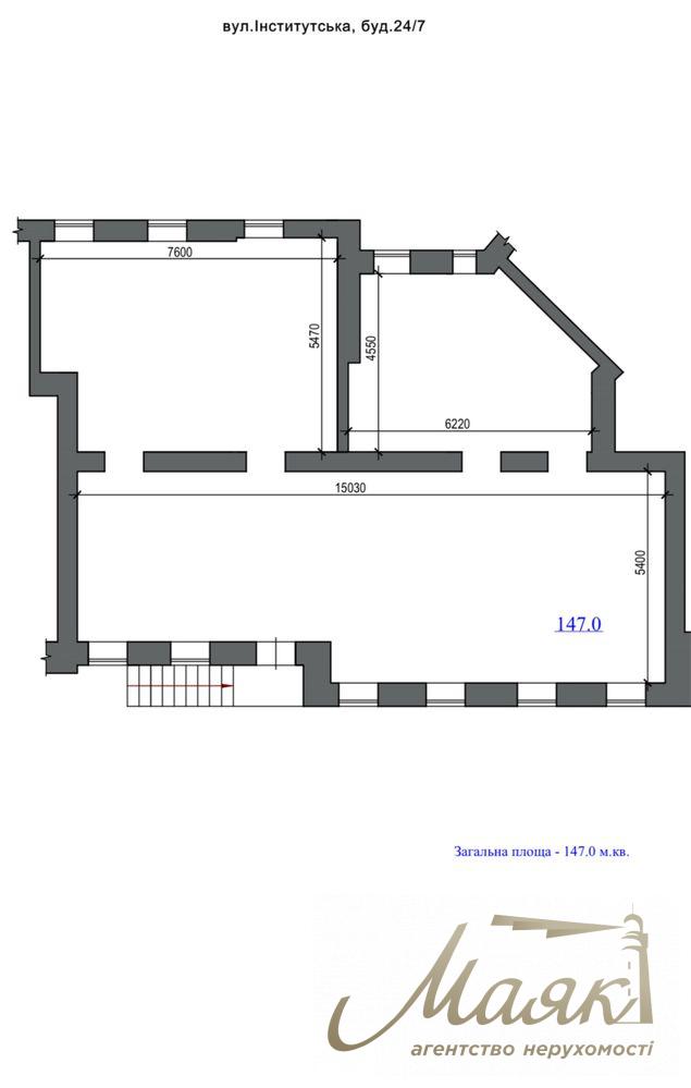 Sale facade 147m2, Institutskaya, Center
