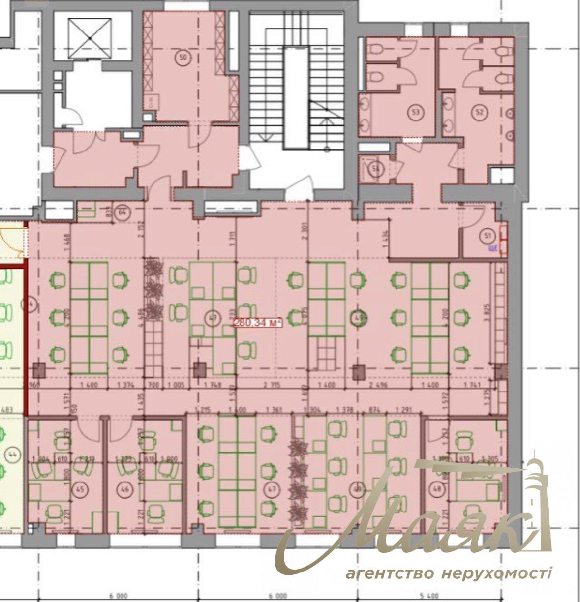 Rent office 281 sq.m. m. Arsenalna, BC M8