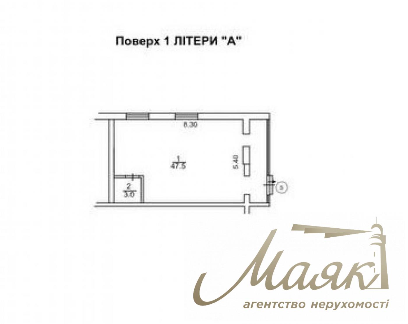 Продаж фасадного приміщення 47,5 м.кв. Севастопольська площа
