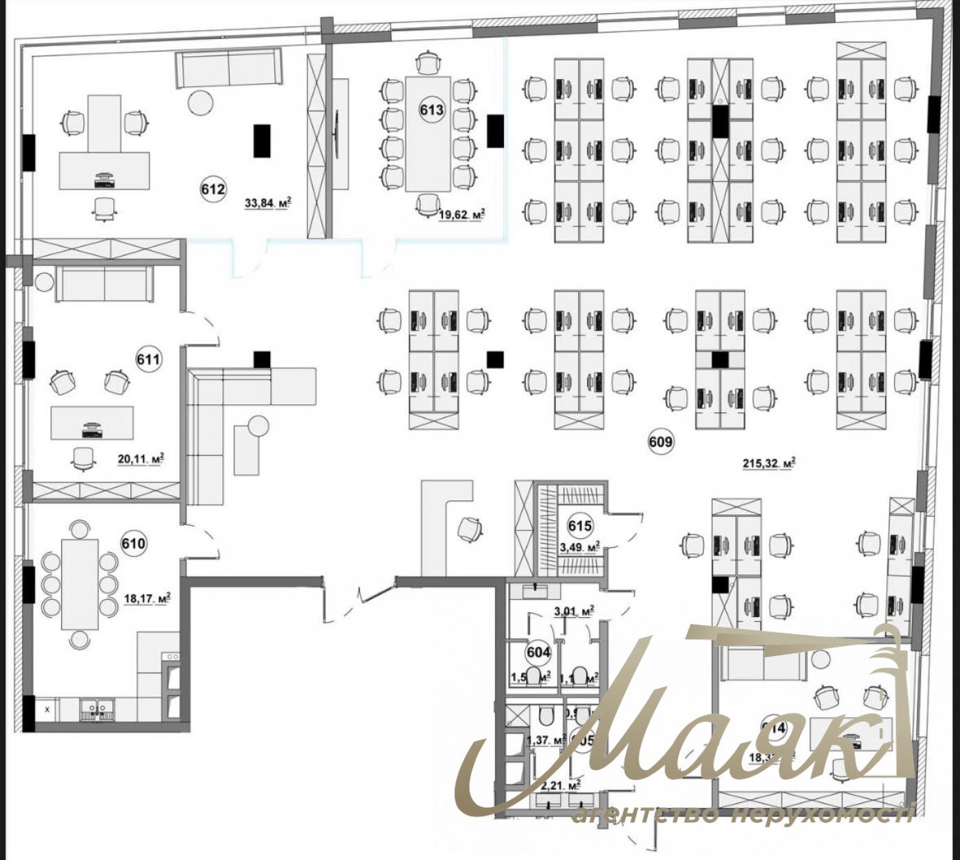 Аренда офиса 740м2 в БЦ G Park, Красиловская 9, Голосеевская