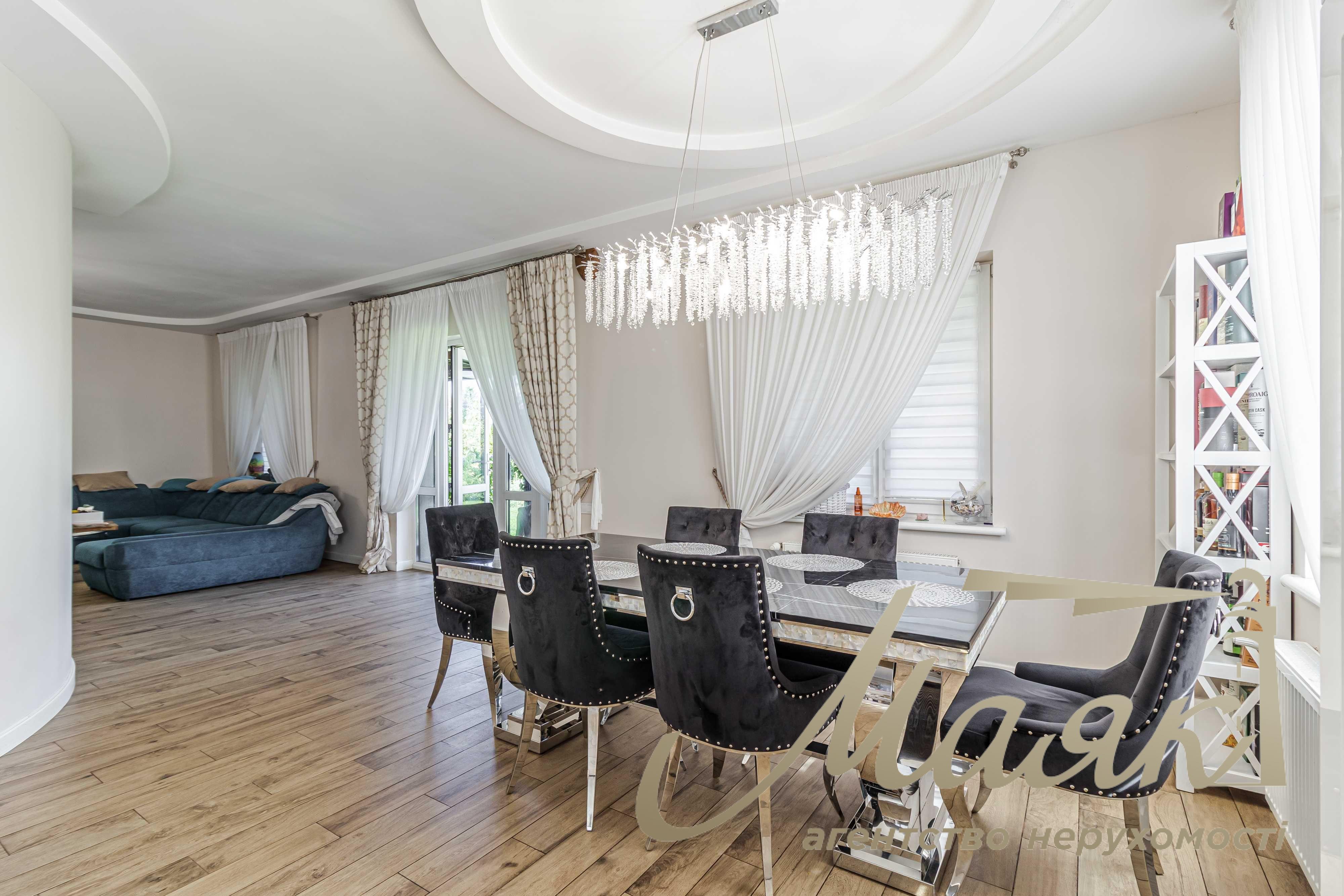 Оренда преміального будинку площею 290 м² у с. Нові Безрадичі, 12 соток, авторський проект, Обухівський напрямок, Київська область