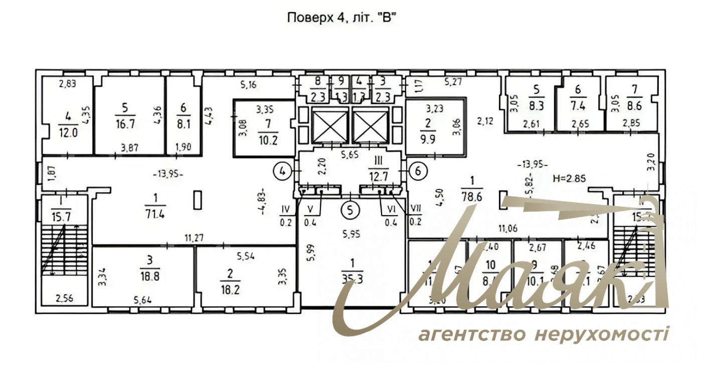 Rent office 180m2 Baggovutovska str. 23, Shevechkovsky district.