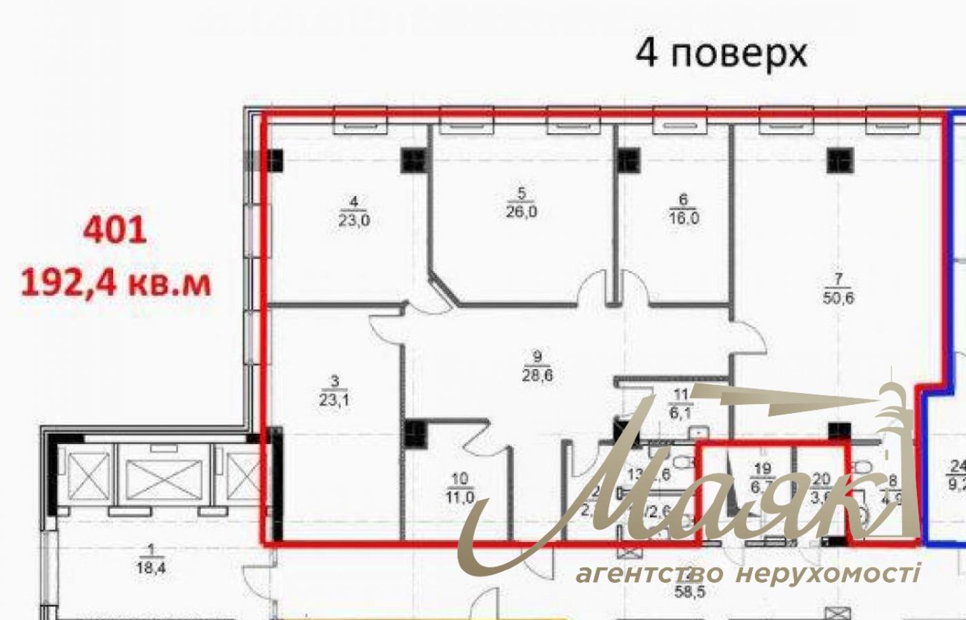 Office for rent in the Center of Kiev 192m2 Vladimirskaya str. 12 m. Maidan Nezalezhnosti