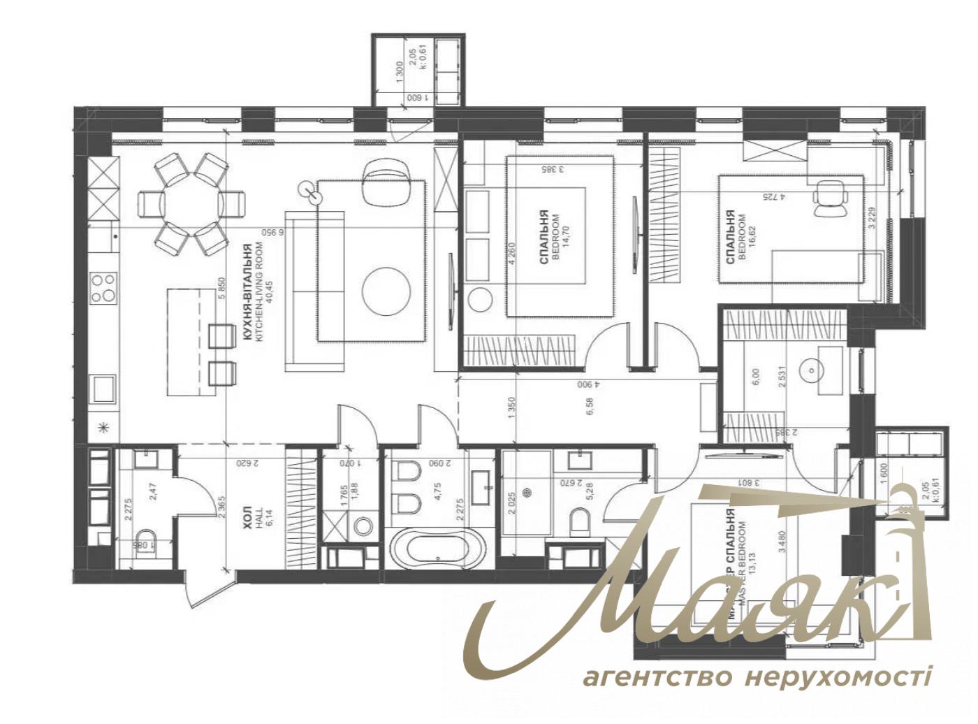 Продажа 4-комнатной квартиры ЖК Тринити, ул. В. Тютюнника