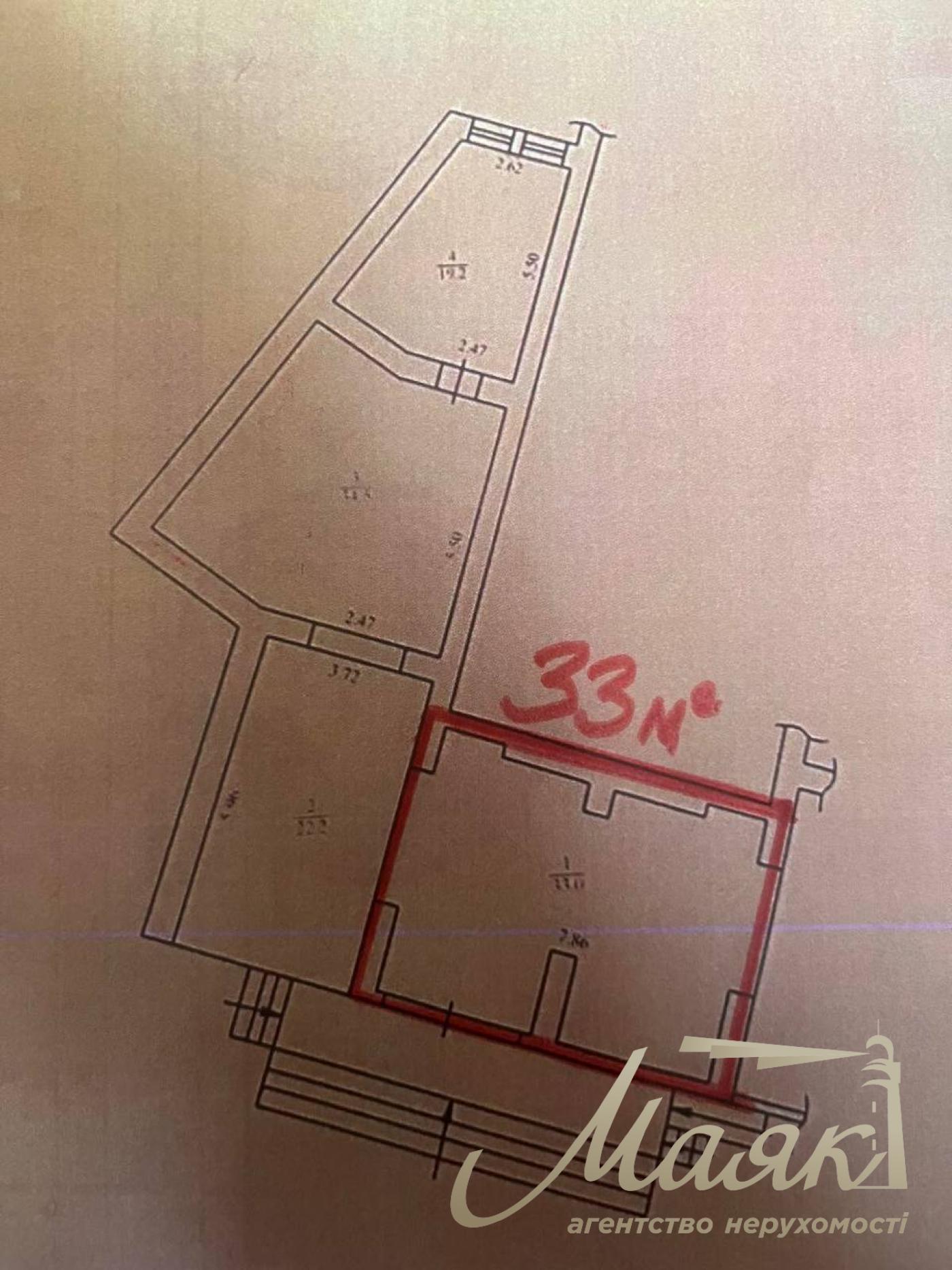 Оренда фасаду 33м2, Харківське шосе, 58