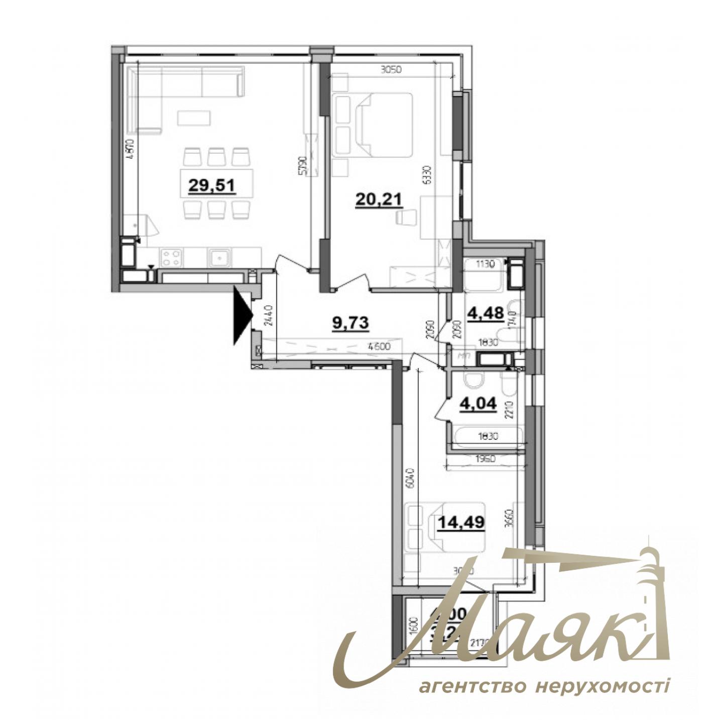 For sale 2-bedroom apartment in Residential Complex Maxima Residence, Maxima Residence, Konovalets St., Pechersk
