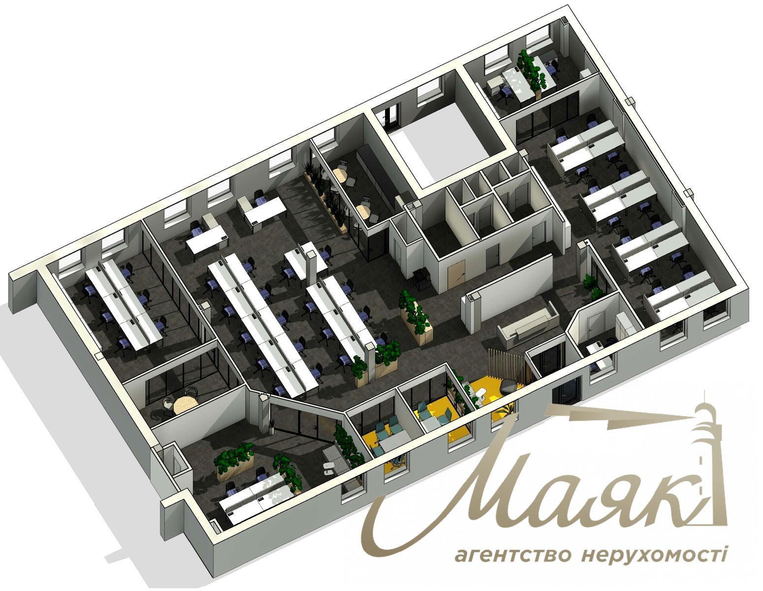 Office for rent in BC Europassage 372 sq.m. on Semy Prakhovych str. (Gaidara), 58/10