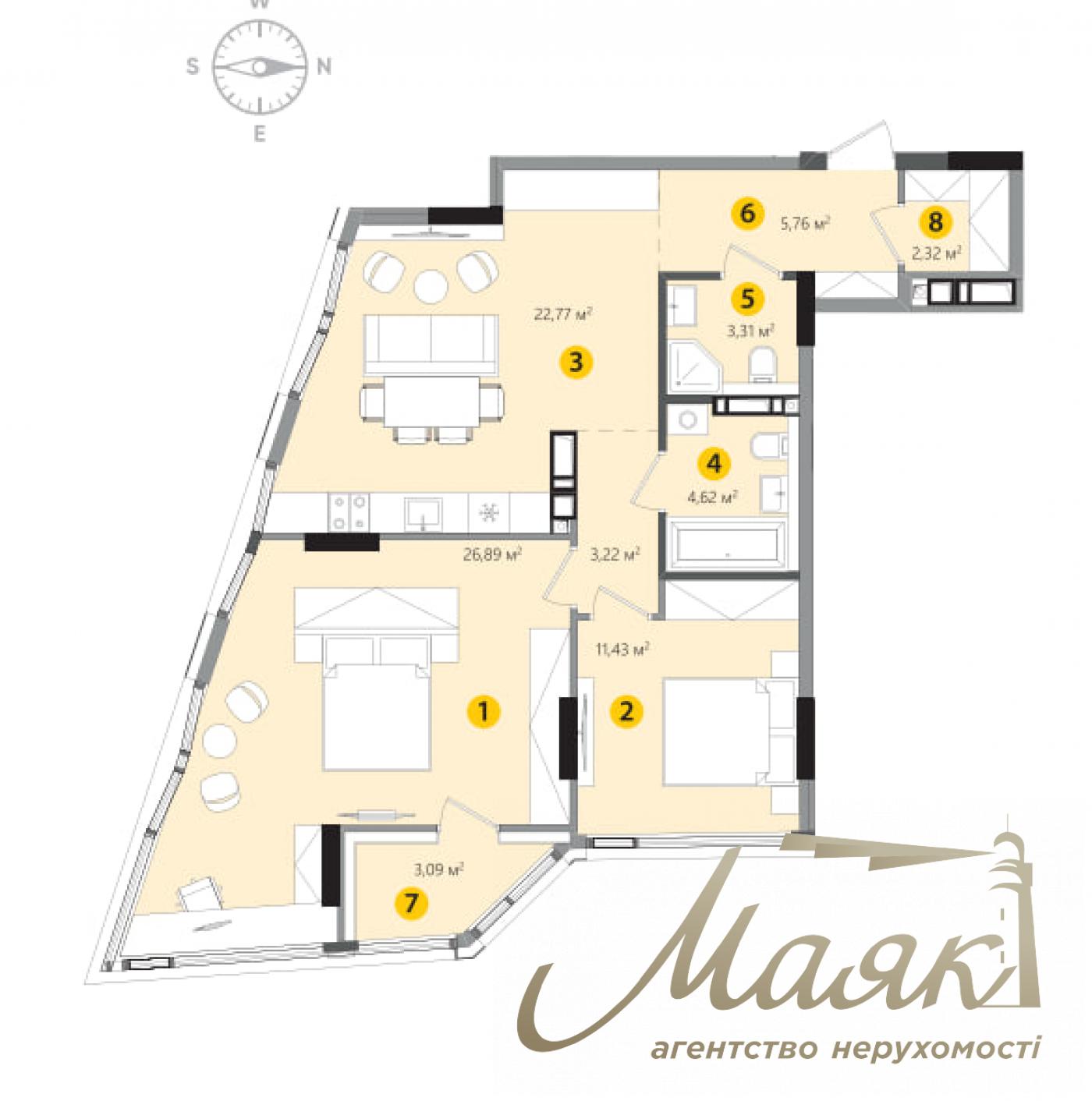 Продаж 3-к квартири в ЖК LUCKY LAND, Святошинський р-н, Берковець