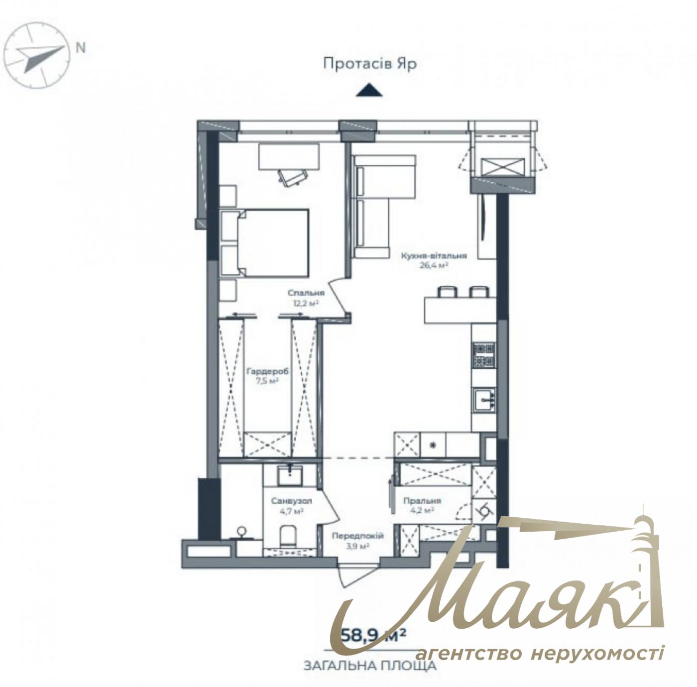 Продаж 2х-кімнатної квартири в ЖК А136 вул. Антоновича, Центр, Київ