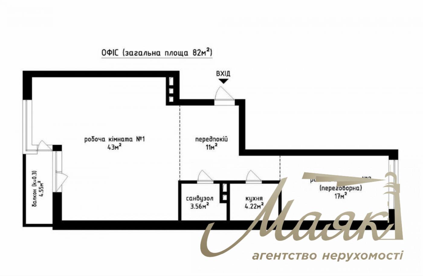 Оренда офісу площею 82 м² у ЖК «Французький квартал 2», Печерськ