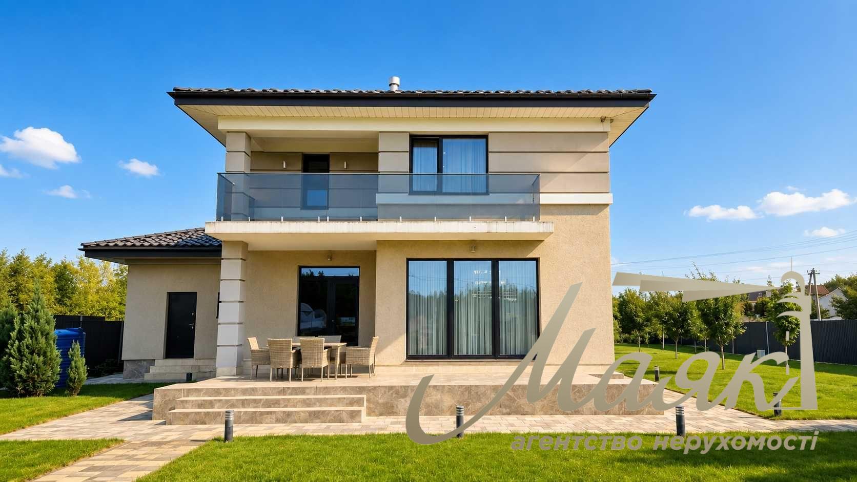 Оренда ексклюзивного автономного будинку площею 220 м² з басейном у мальовничому селі Нещеров, 20 соток, гараж, Обухівський напрямок, Київська область