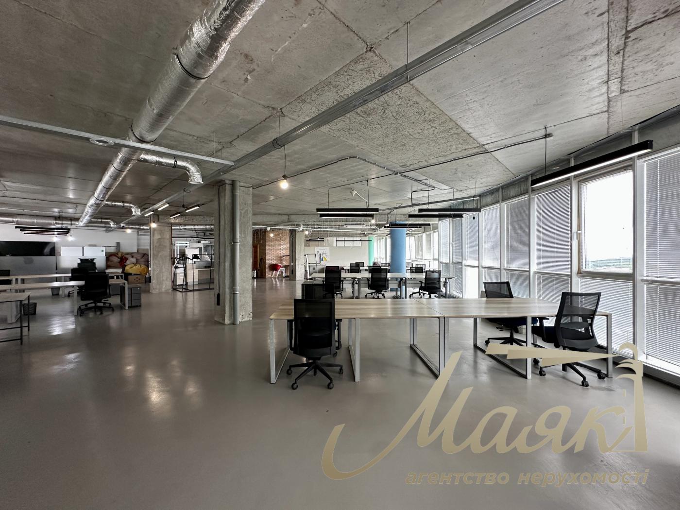 Office space with a view (415 m²) for rent in the "Rele" Business Center, 132 Holosiivskyi Ave.