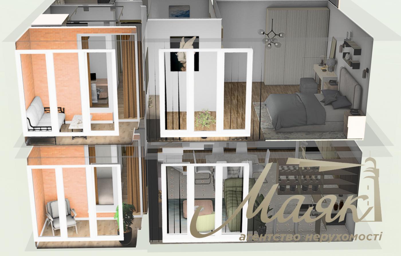 Продаж дворівневої 5-кімнатної квартири по вул. Клеманська 3 у ЖК Sister