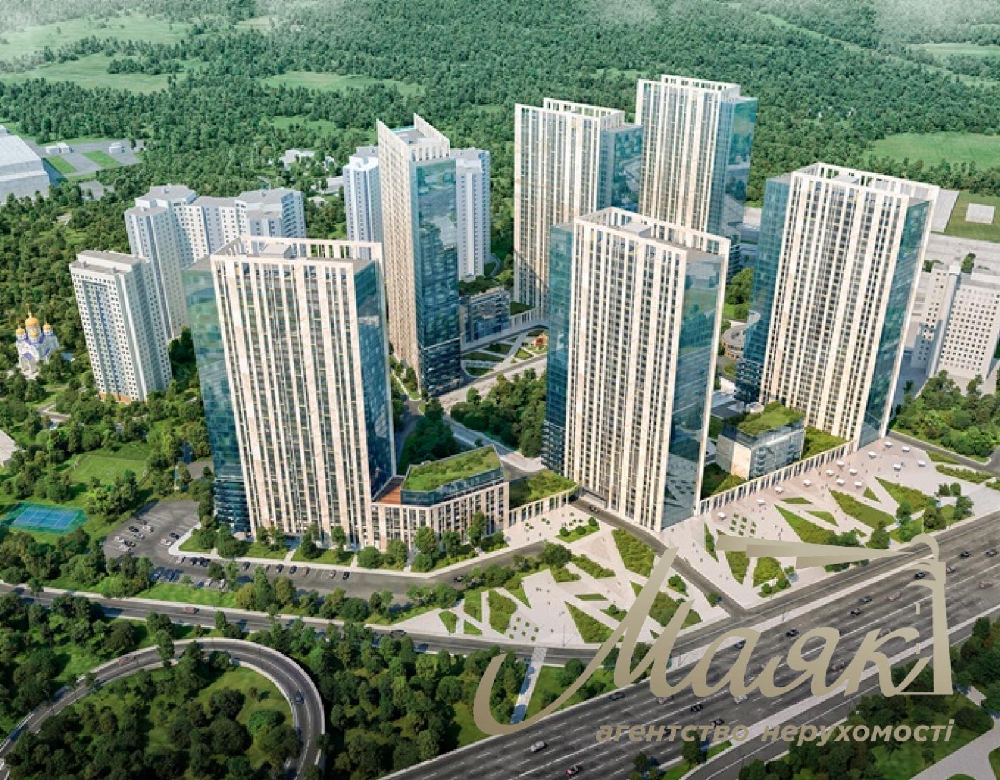Продажа видовой 2-комнатной квартиры 59 м2 в ЖК Метрополис, Теремки
