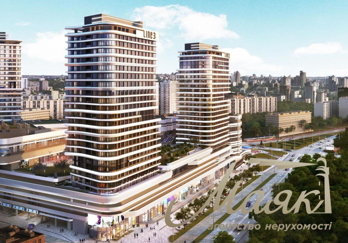 Продаж 1-к квартири 46 м2 у ЖК White Lines м. Голосіївська