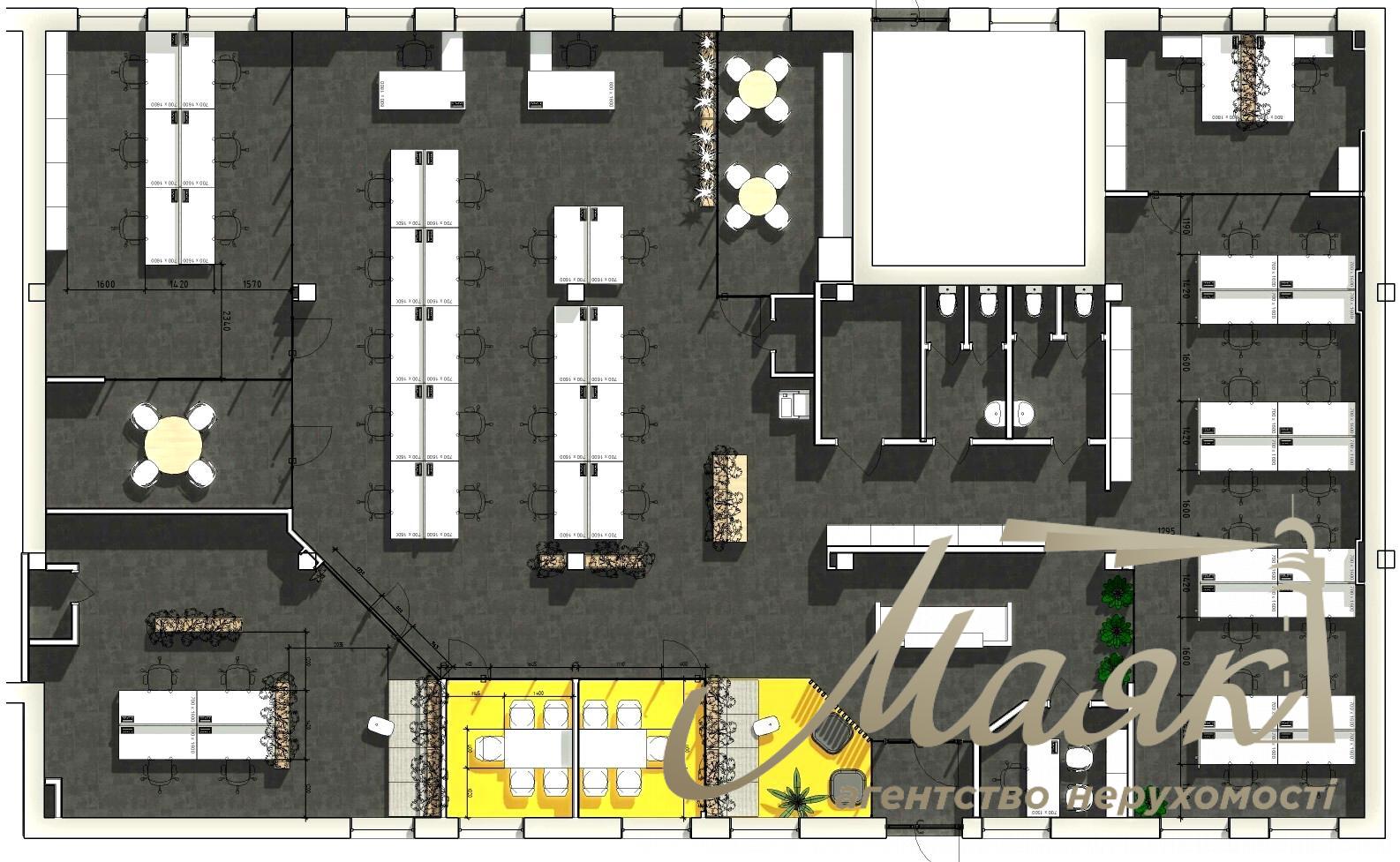 Office for rent in BC Europassage 372 sq.m. on Semy Prakhovych str. (Gaidara), 58/10