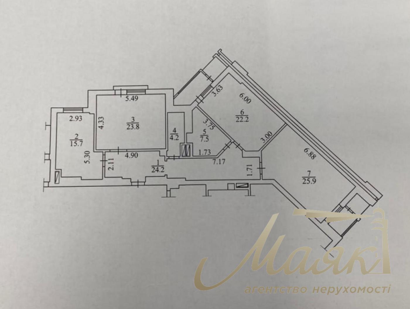 Продаж 3-кімнатної квартири, 136,9м², ЖК Панорама на Печерську, Печерський район, Київ