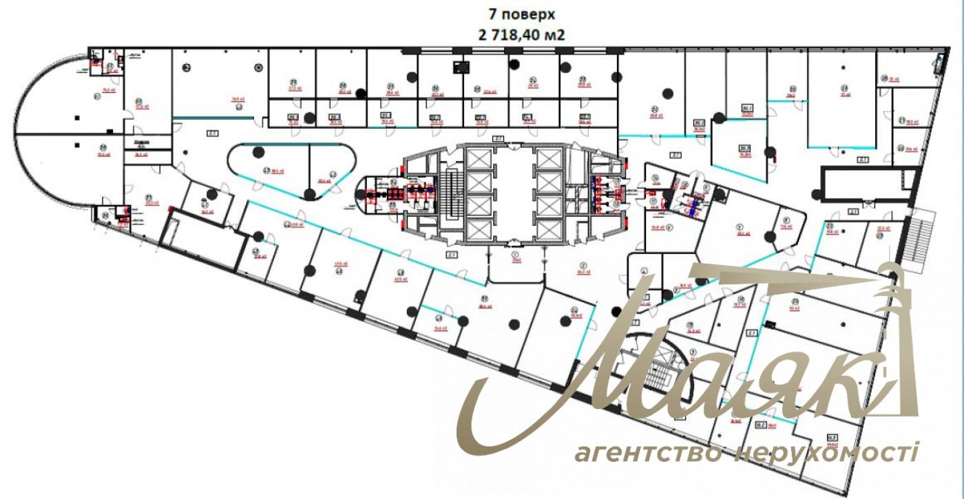 Оренда офісу 2718м2 БЦ Parus вул. Мечникова 2 Печерський район м. Палац Спорту