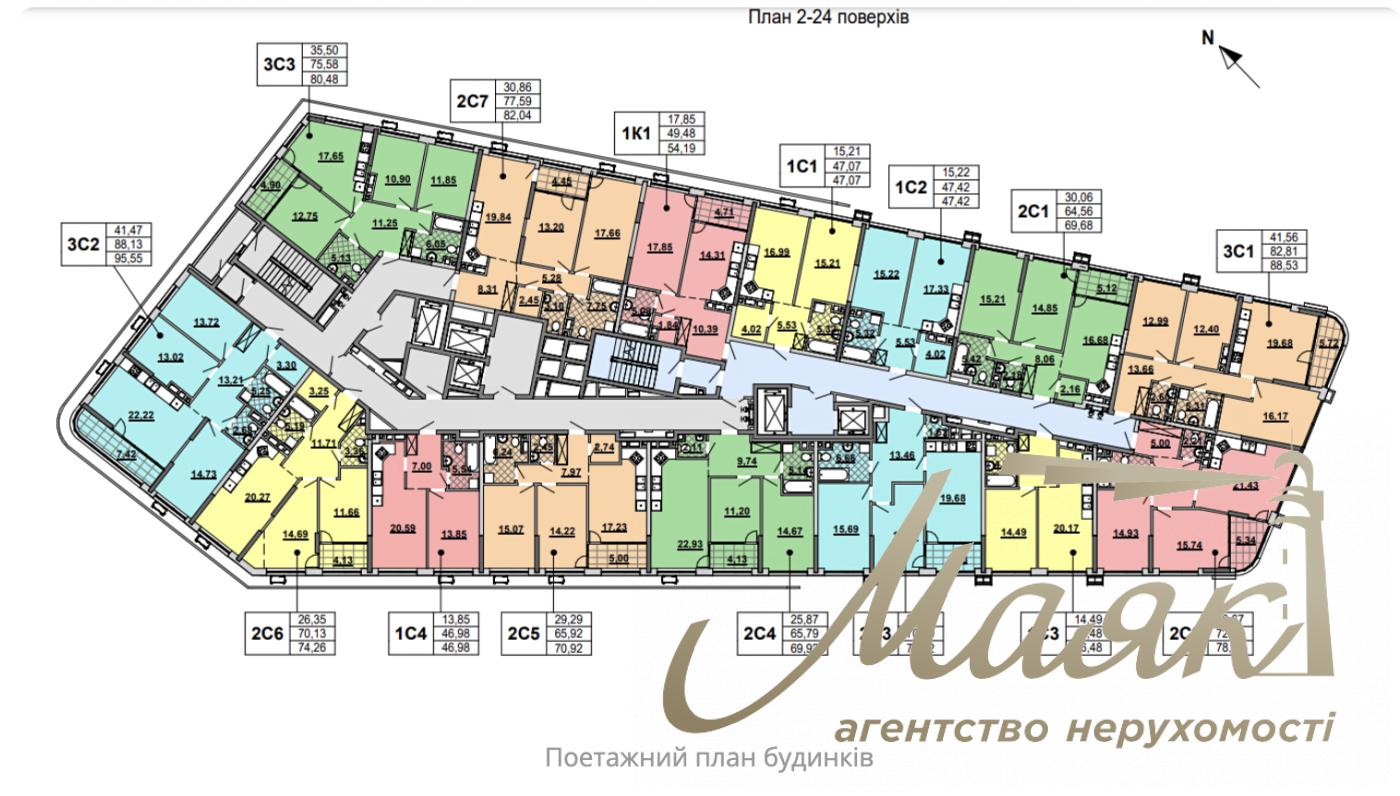 Продаж 2-кімнатної квартири з видом на Дніпро в ЖК GREAT, Осокорки, Київ.